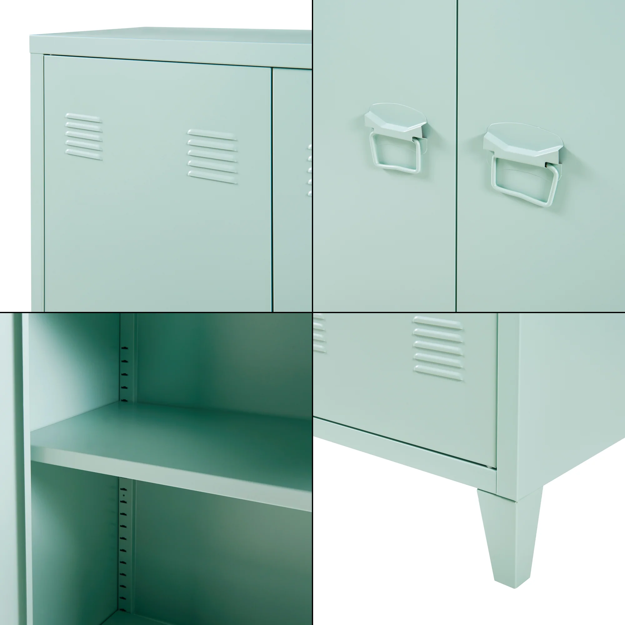 Metallschrank Oripää - 110x75x33cm - Pastellgrün - Image 6