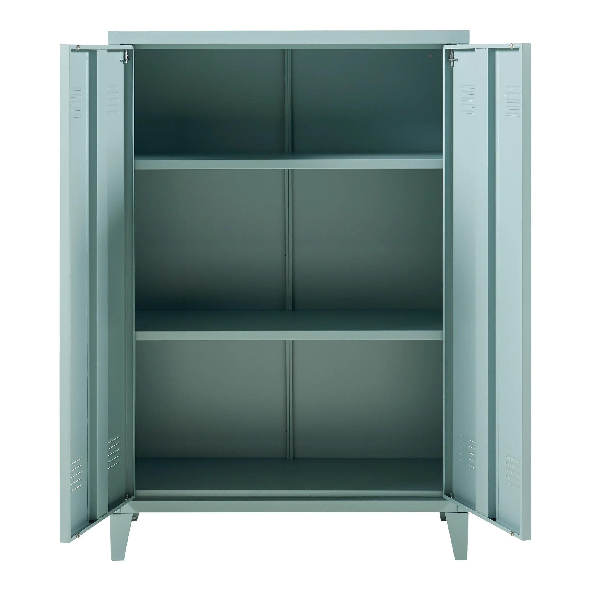 Metallschrank Oripää - 110x75x33cm - Graublau - Image 4