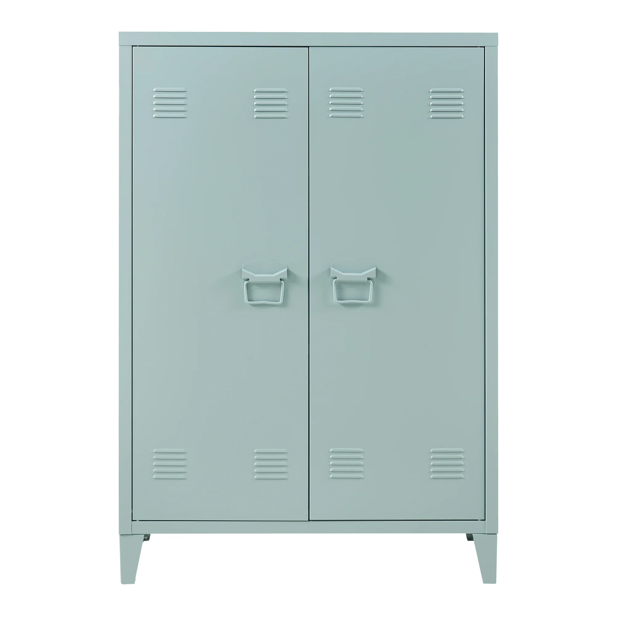 Metallschrank Oripää - 110x75x33cm - Graublau - Image 5