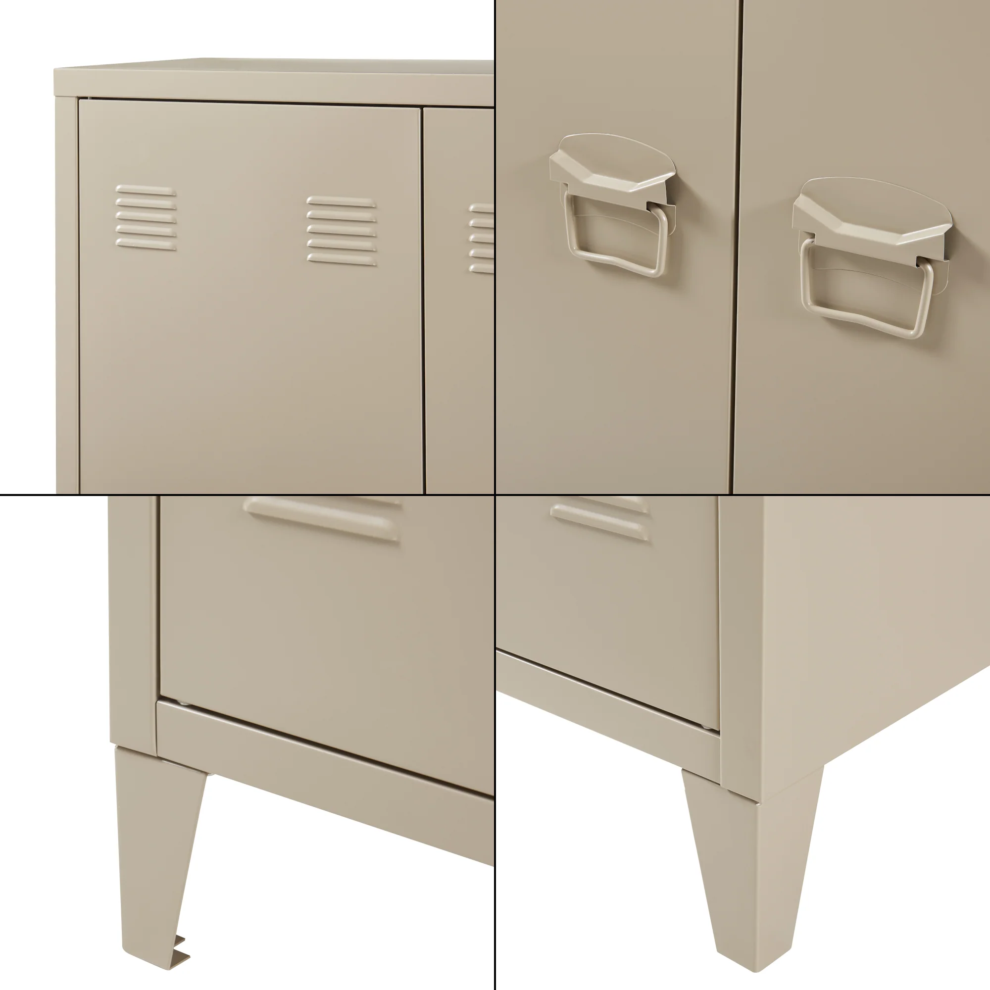 Metallschrank Oripää - 110x75x33cm - Kamelfarben - Image 6
