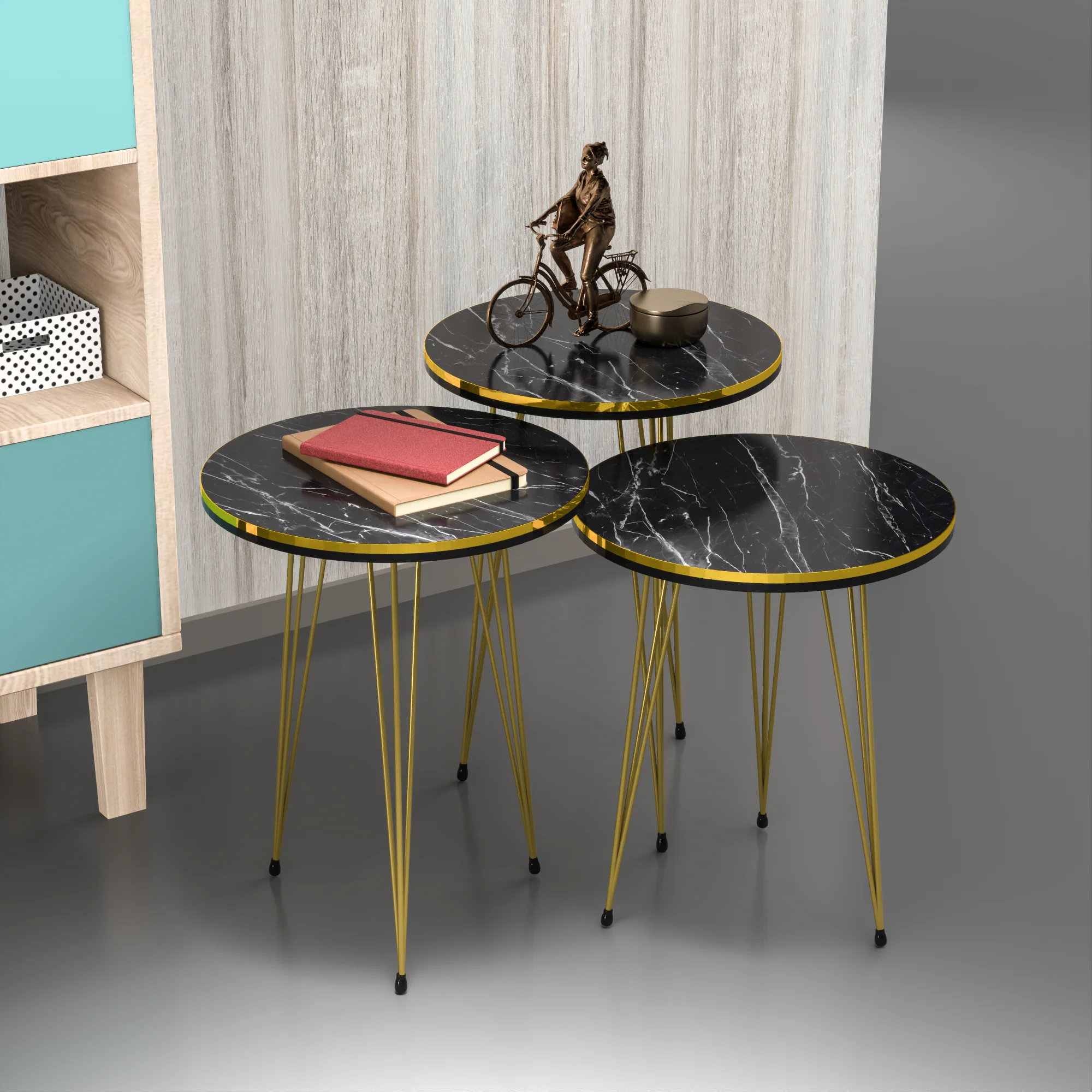 Satztisch Ry 3er Set in versch. Farben [en.casa] - Image 2