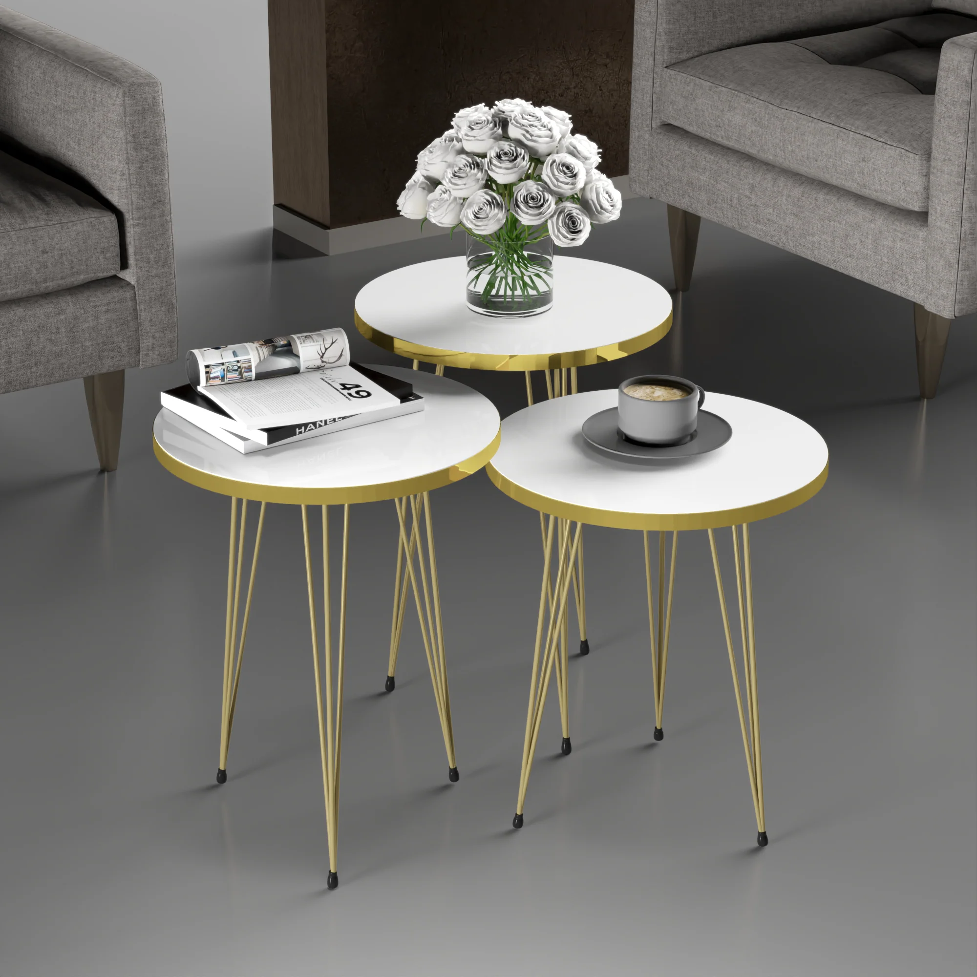 Satztisch Ry 3er Set in versch. Farben [en.casa] - Image 4