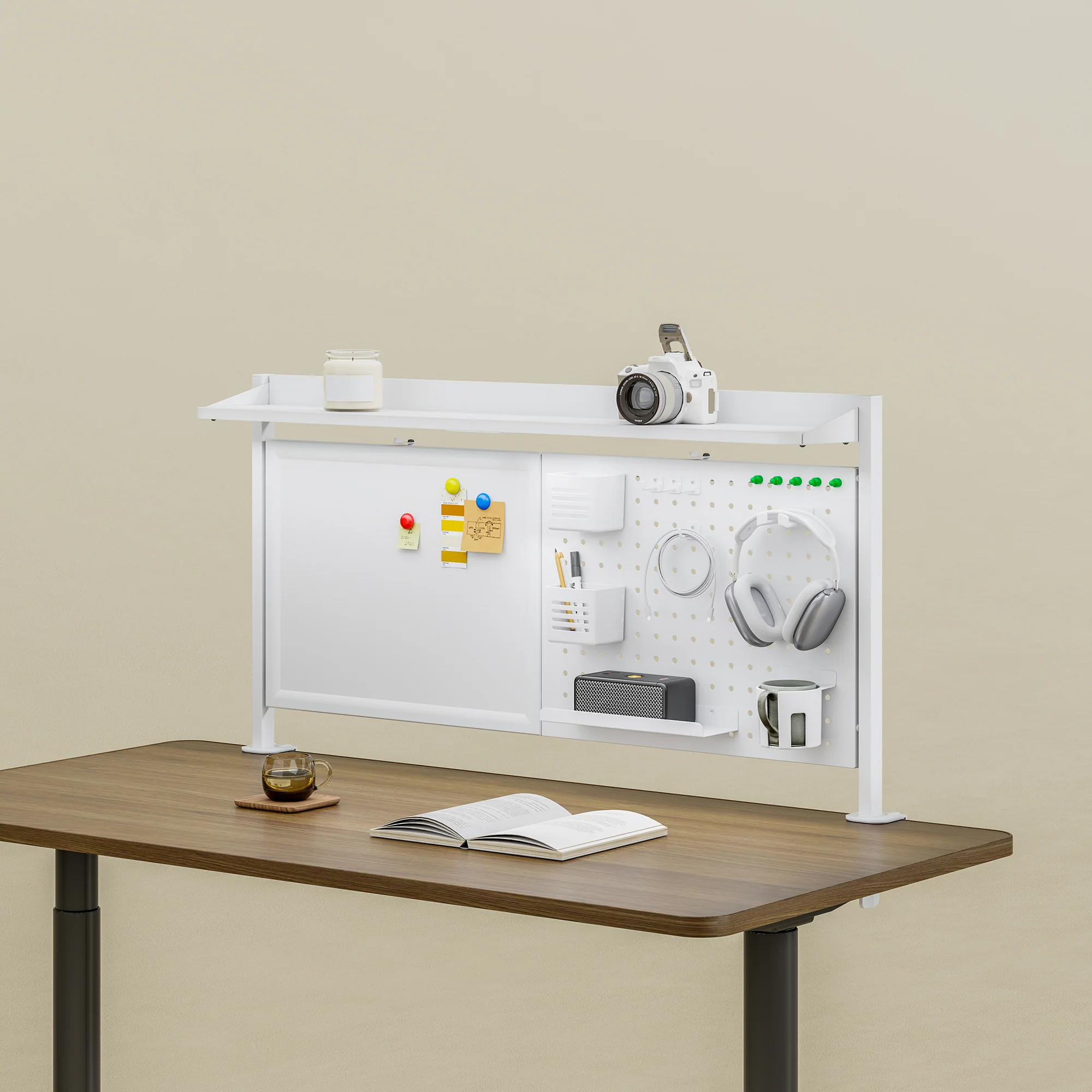 Schreibtisch-Organizer Virvik zum Anklemmen 117x73 cm Stahl [en.casa] - Image 3