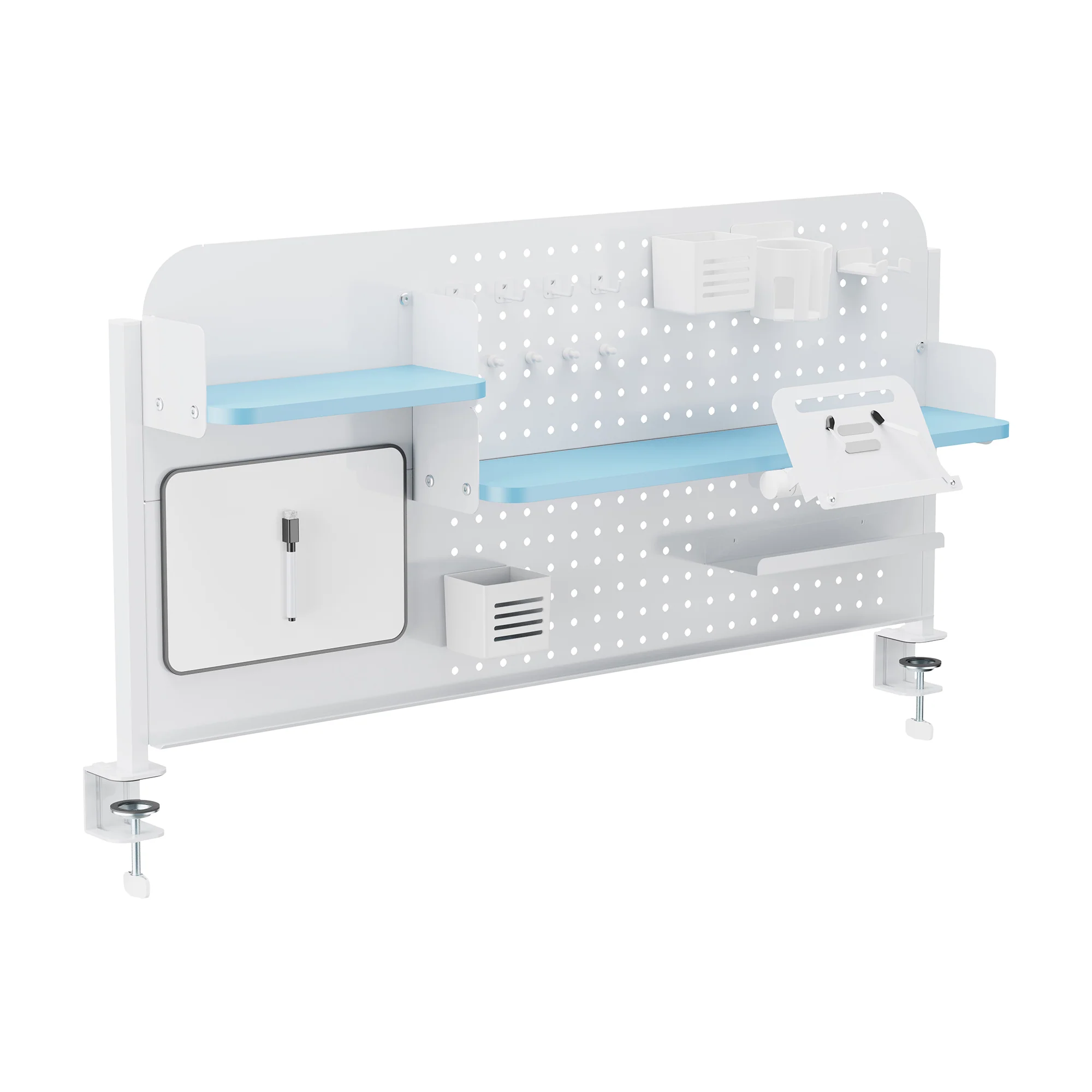 Schreibtisch-Organizer zum Anklemmen Sauda 114x68 cm Stahl [en.casa] - Image 2