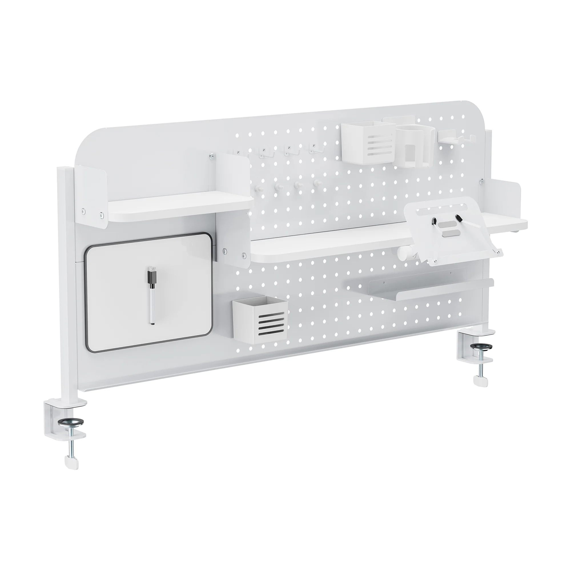 Schreibtisch-Organizer zum Anklemmen Sauda 114x68 cm Stahl [en.casa] - Image 4