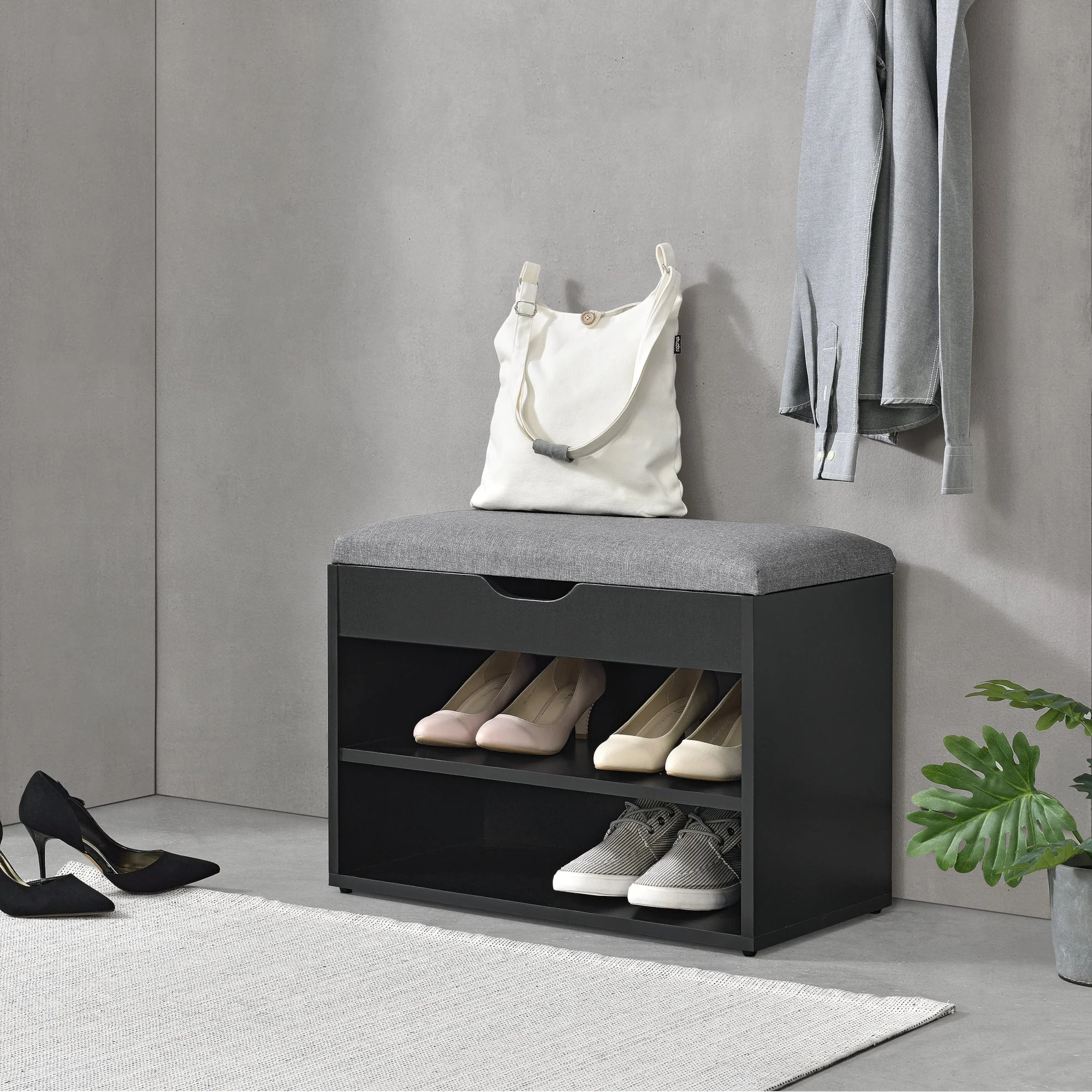 Schuhbank Gentofte 60x30x46cm in verschiedenen Farben en.casa - Image 5