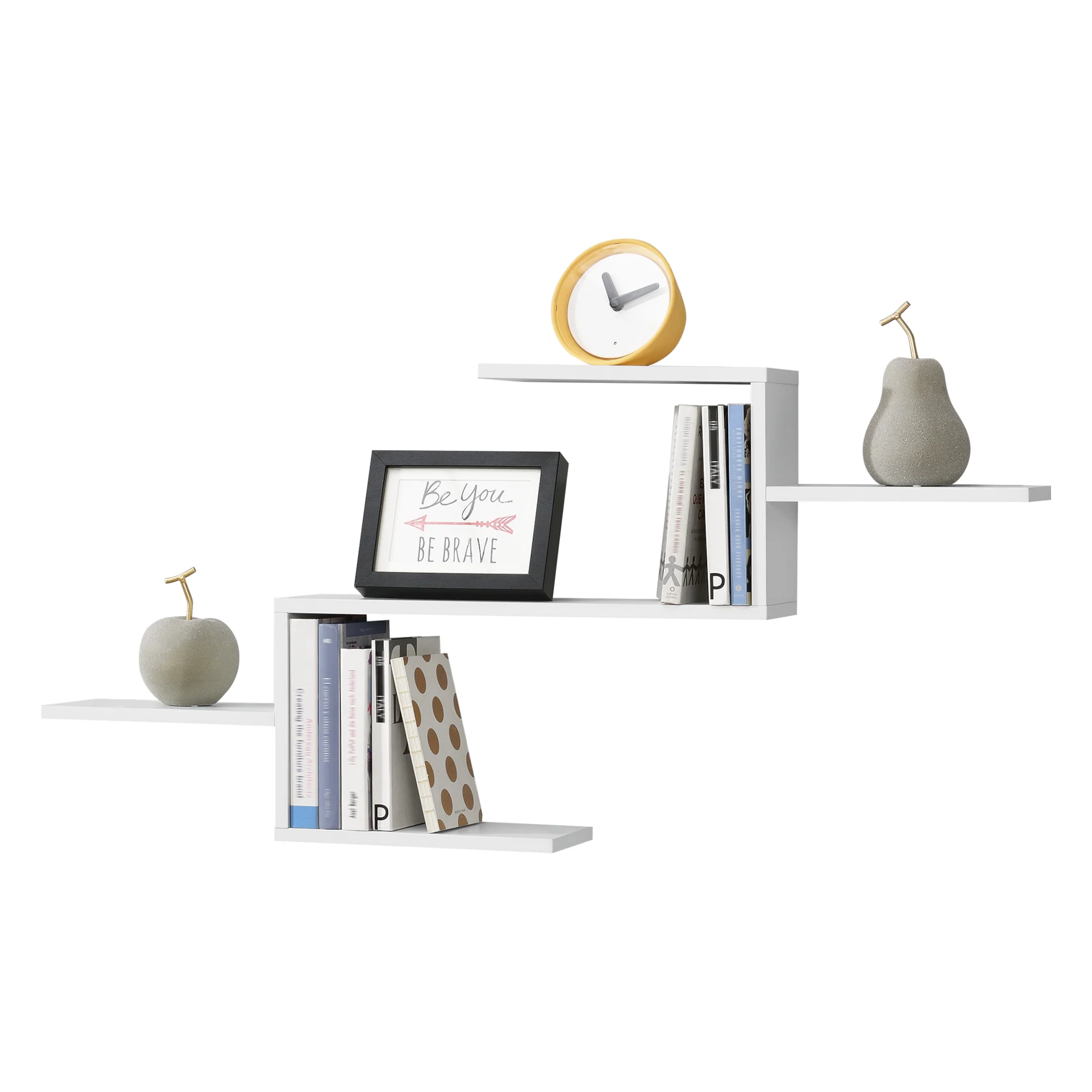 Schweberegal Flekkefjord 104 x 14,5 x 49,5 cm mit 5 Ablageflächen versch. Farben en.casa - Image 2