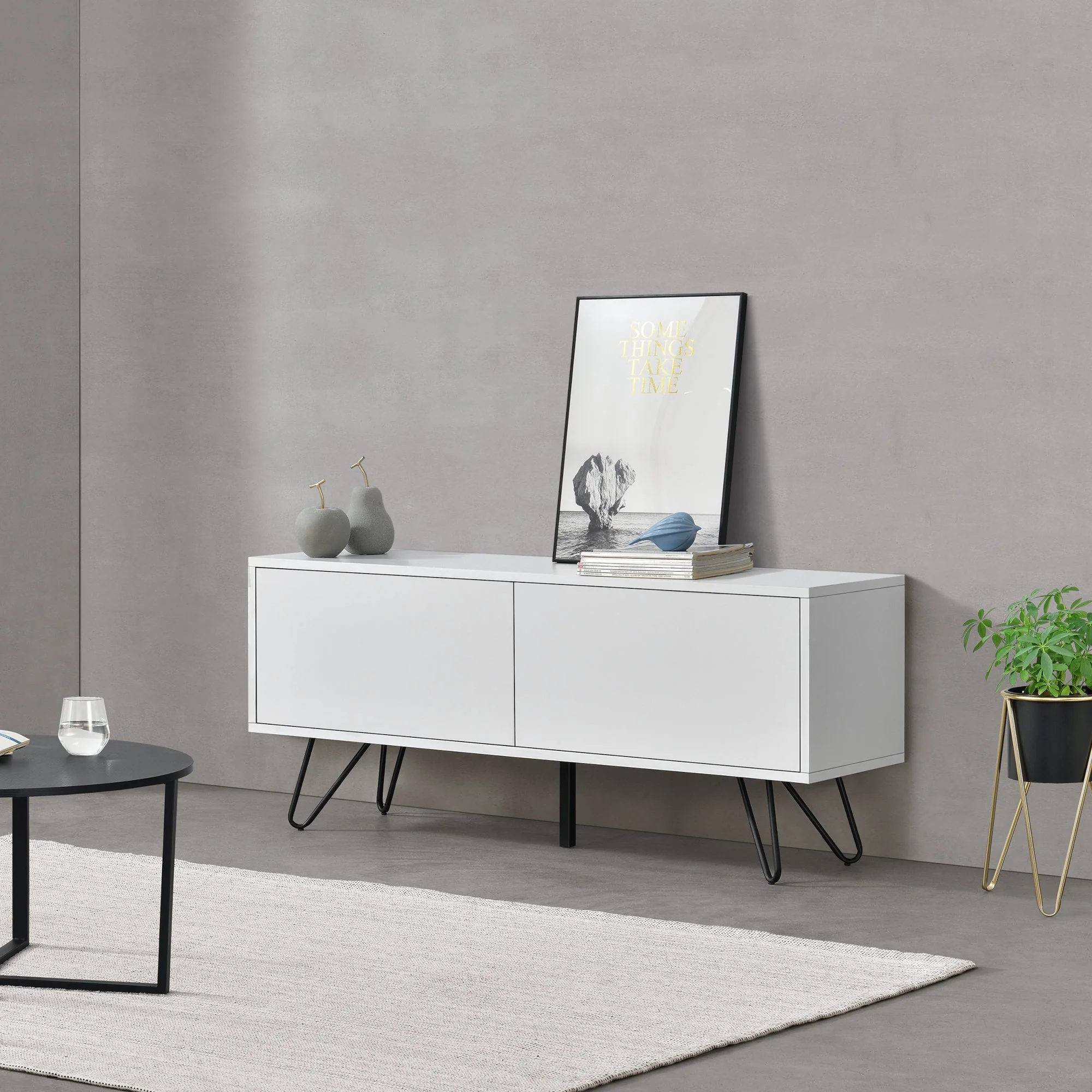 Sideboard Bollebygd 46,5x110x30cm in verschiedenen Farben en.casa - Image 5
