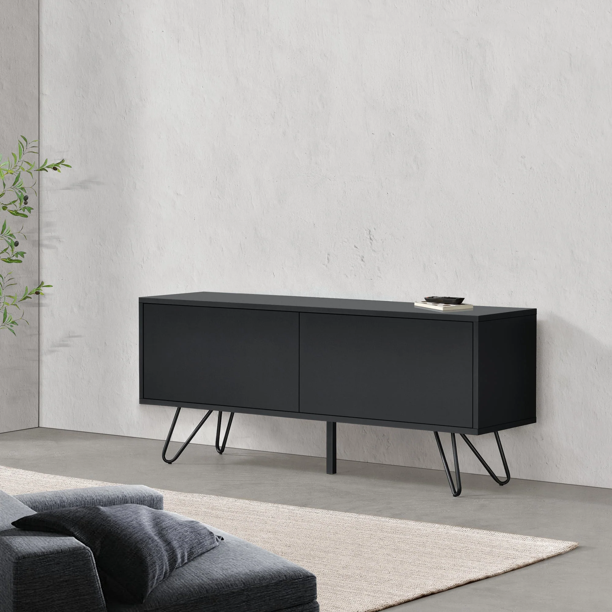 Sideboard Bollebygd 46,5x110x30cm in verschiedenen Farben en.casa - Image 6