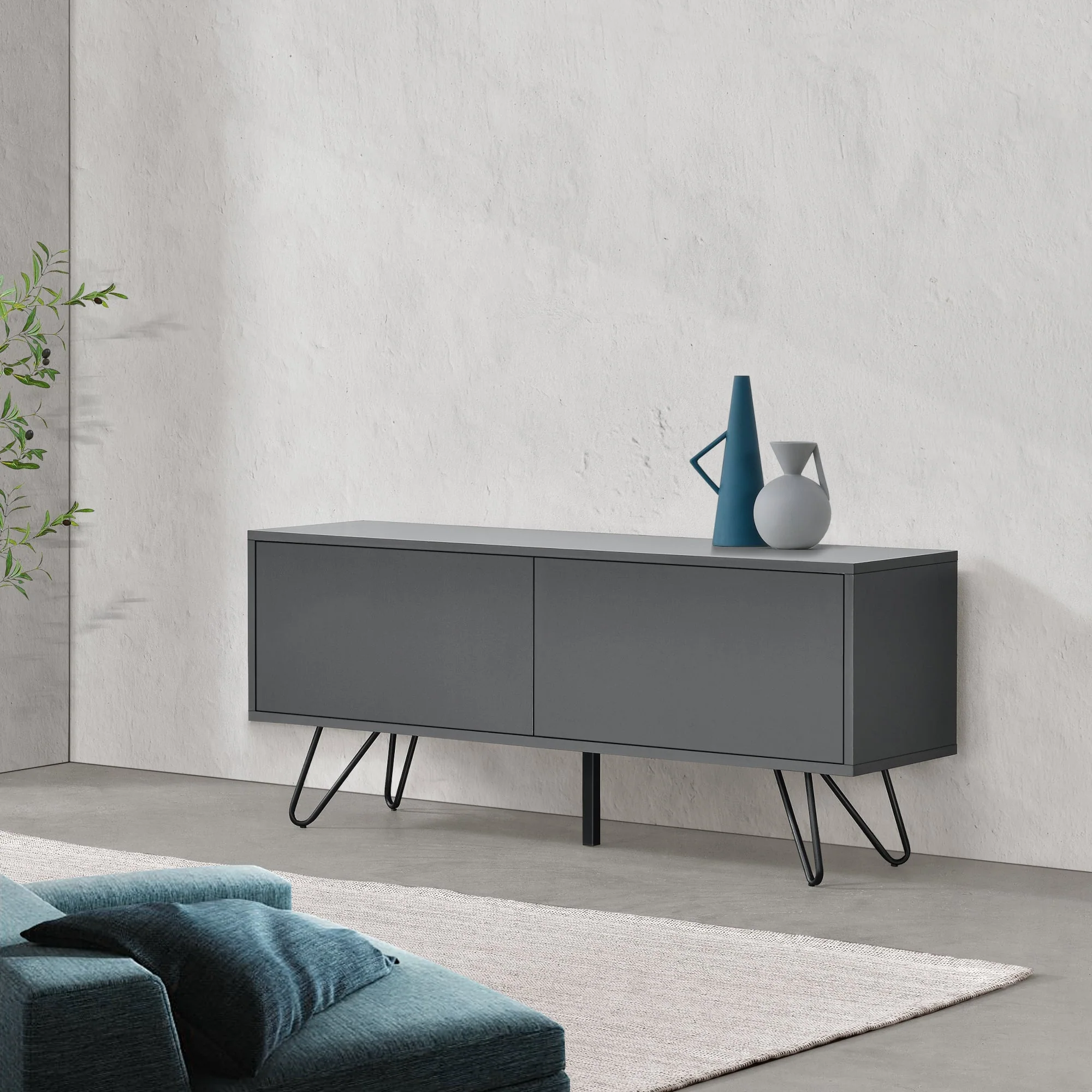 Sideboard Bollebygd 46,5x110x30cm in verschiedenen Farben en.casa - Image 7
