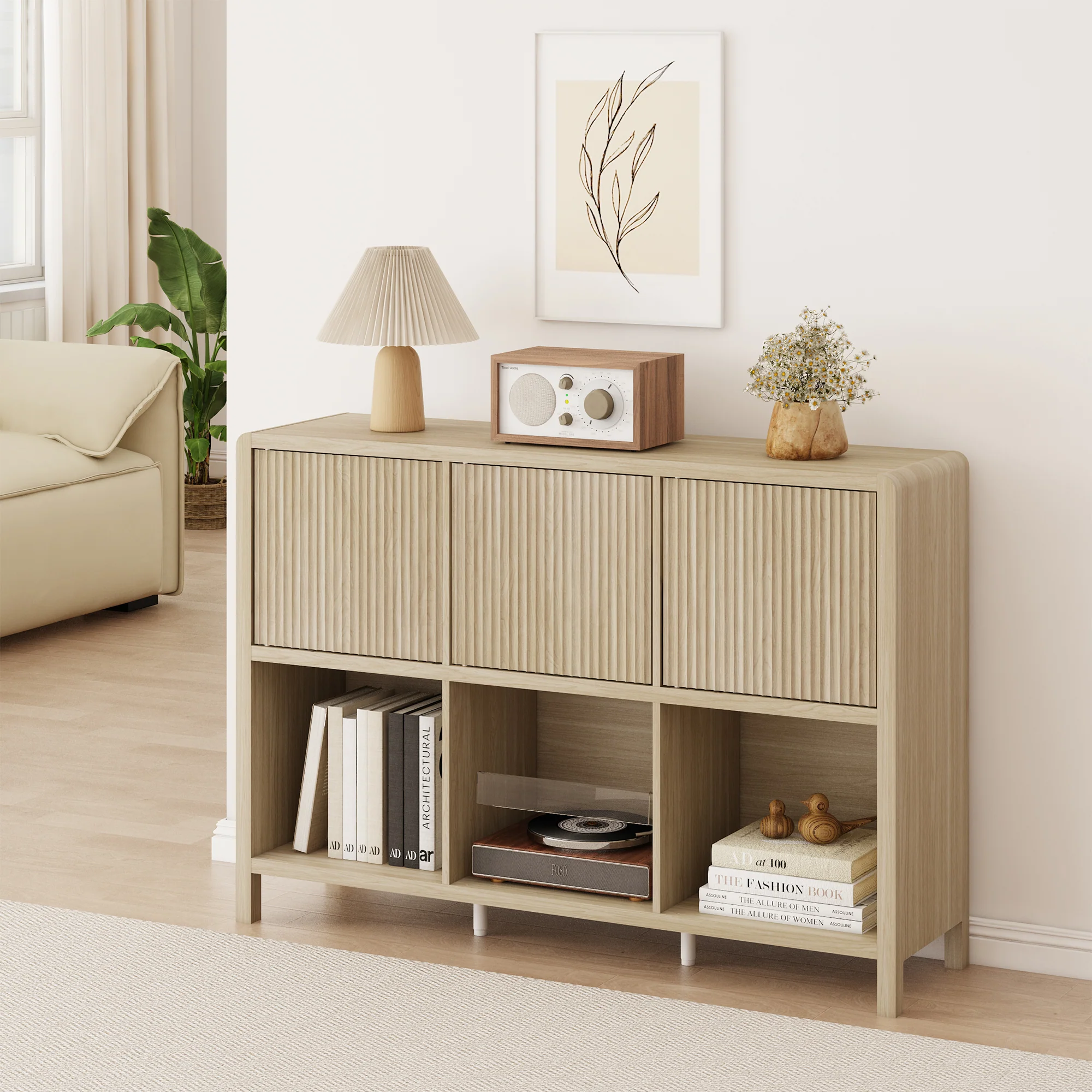 Sideboard Lukkodso mit Türen und Fächern [en.casa]