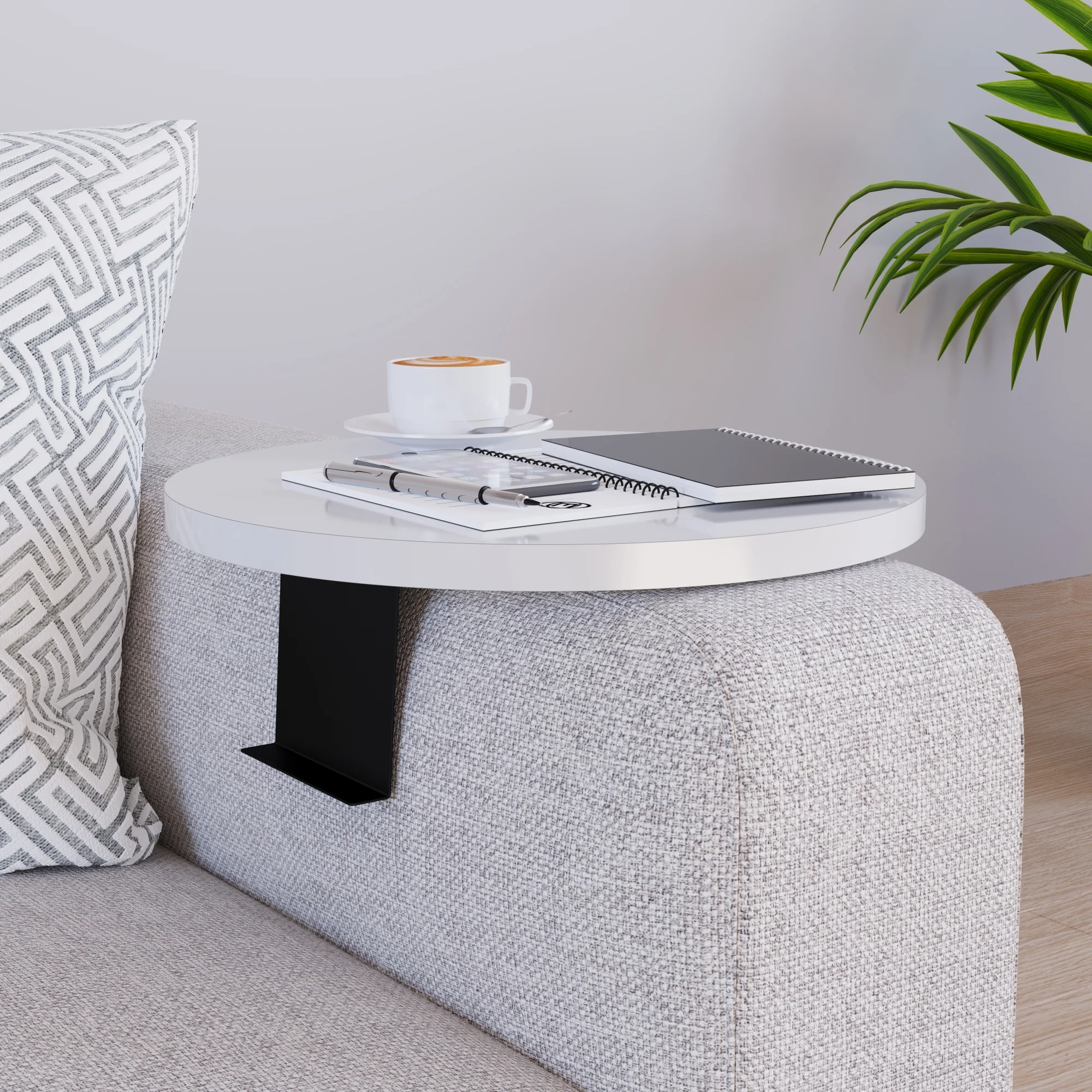 Sofatablett Kuleskyd Ø34cm [en.casa] - Image 2
