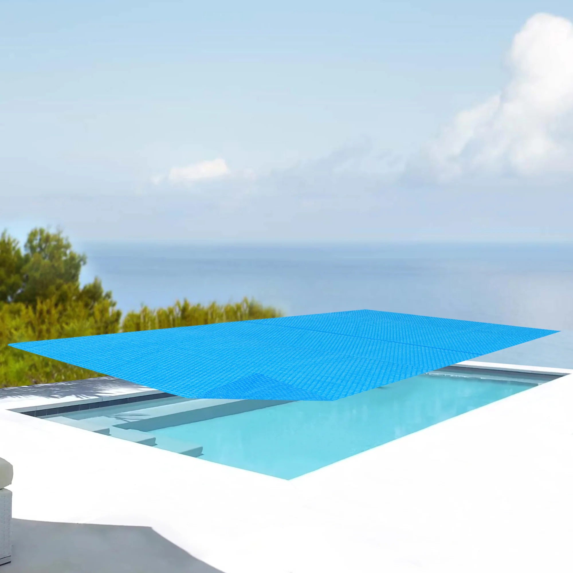 Solar Poolabdeckung Ferrarno Blau eckig [en.casa] - Image 5