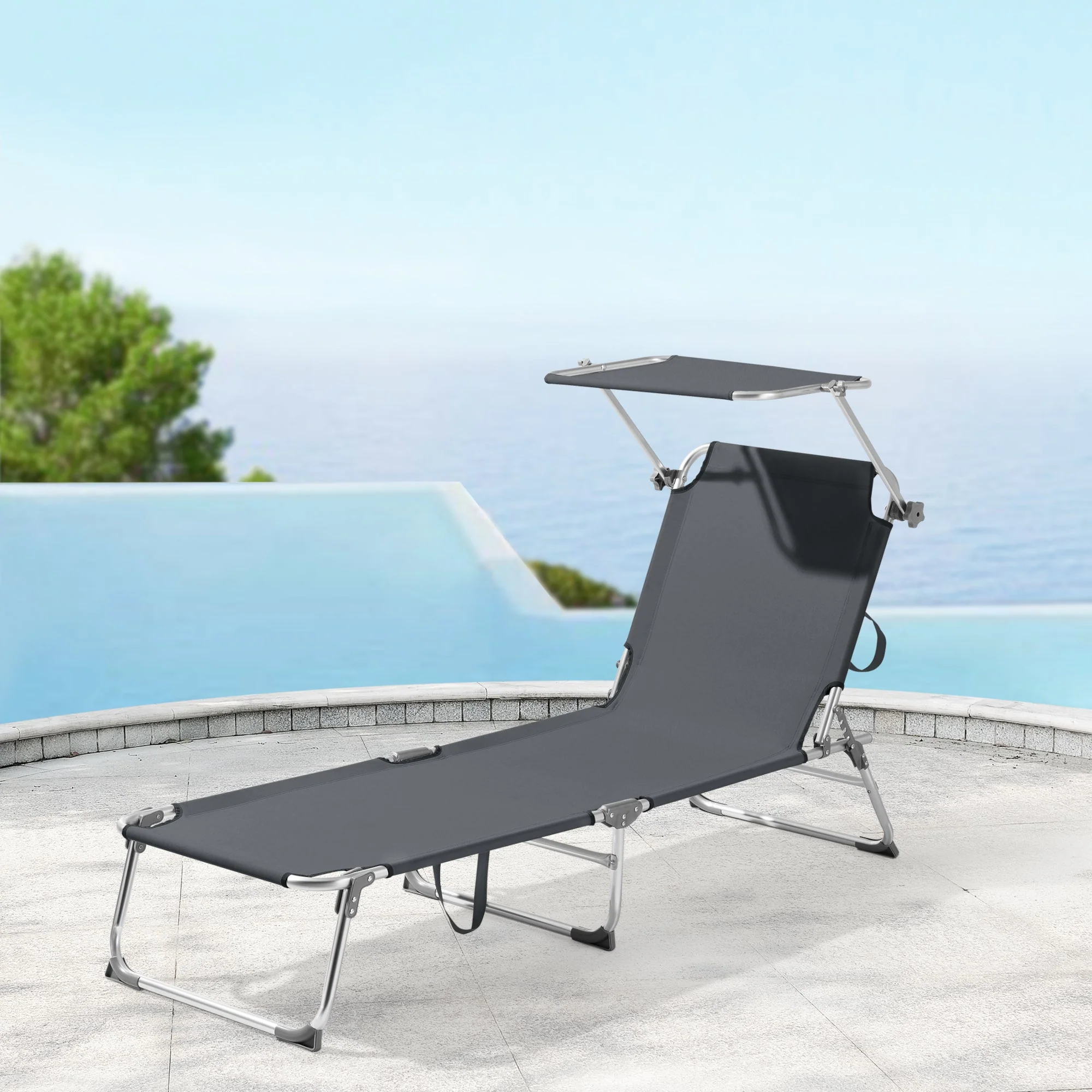 Sonnenliege Legorreta Aluminium 189x57x28 cm [en.casa] - Image 5