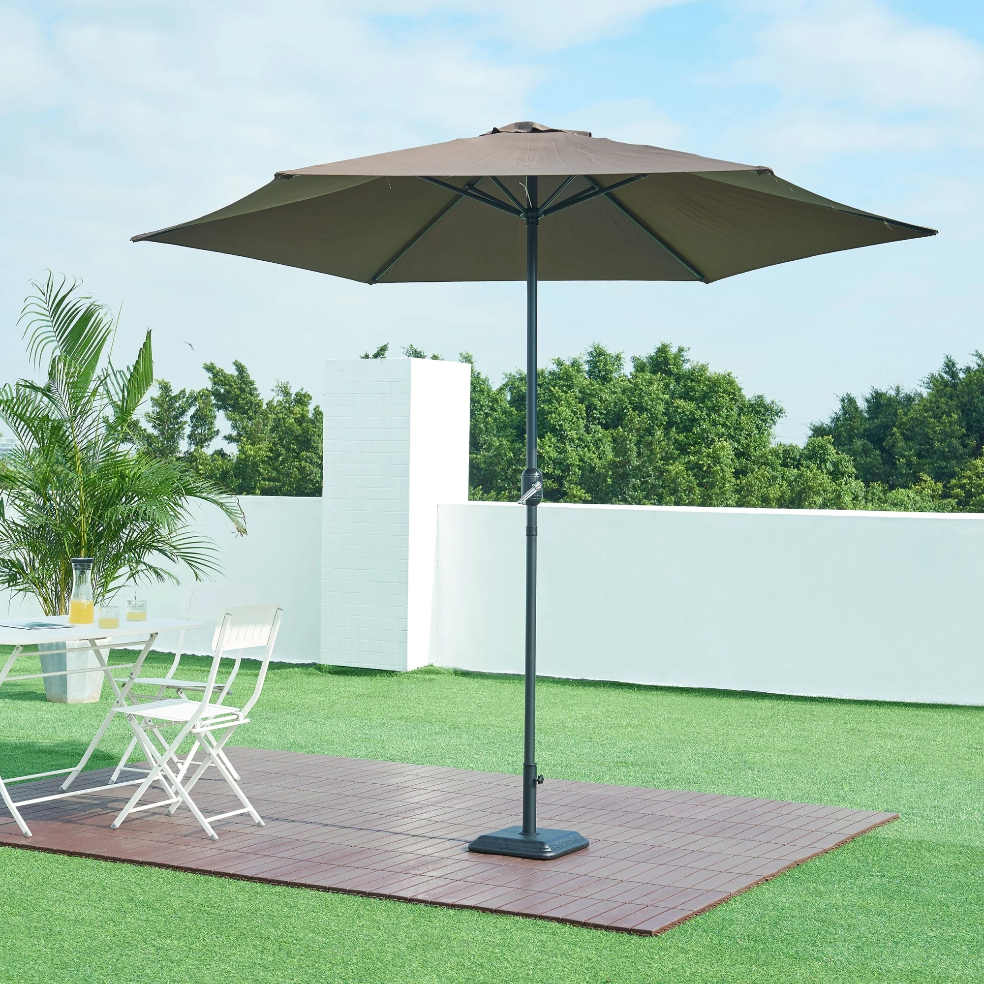 Sonnenschirmständer Biccari Beton Schwarz [casa.pro]
