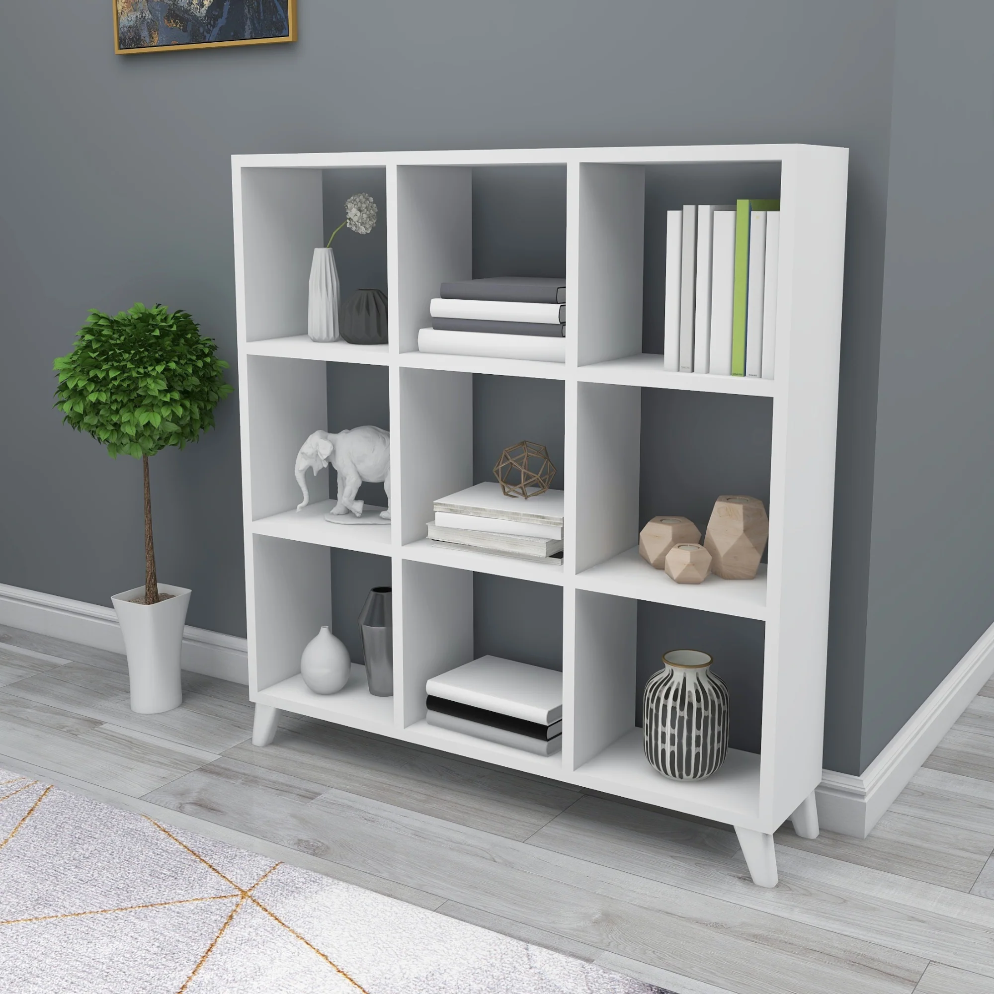 Standregal Svedala 88x88x20 cm [en.casa]