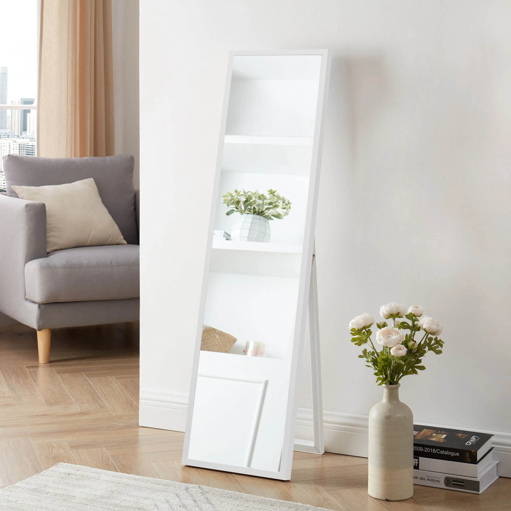 Standspiegel Giovinazzo 150x35 cm neigbar in versch. Farben [en.casa] - Image 5