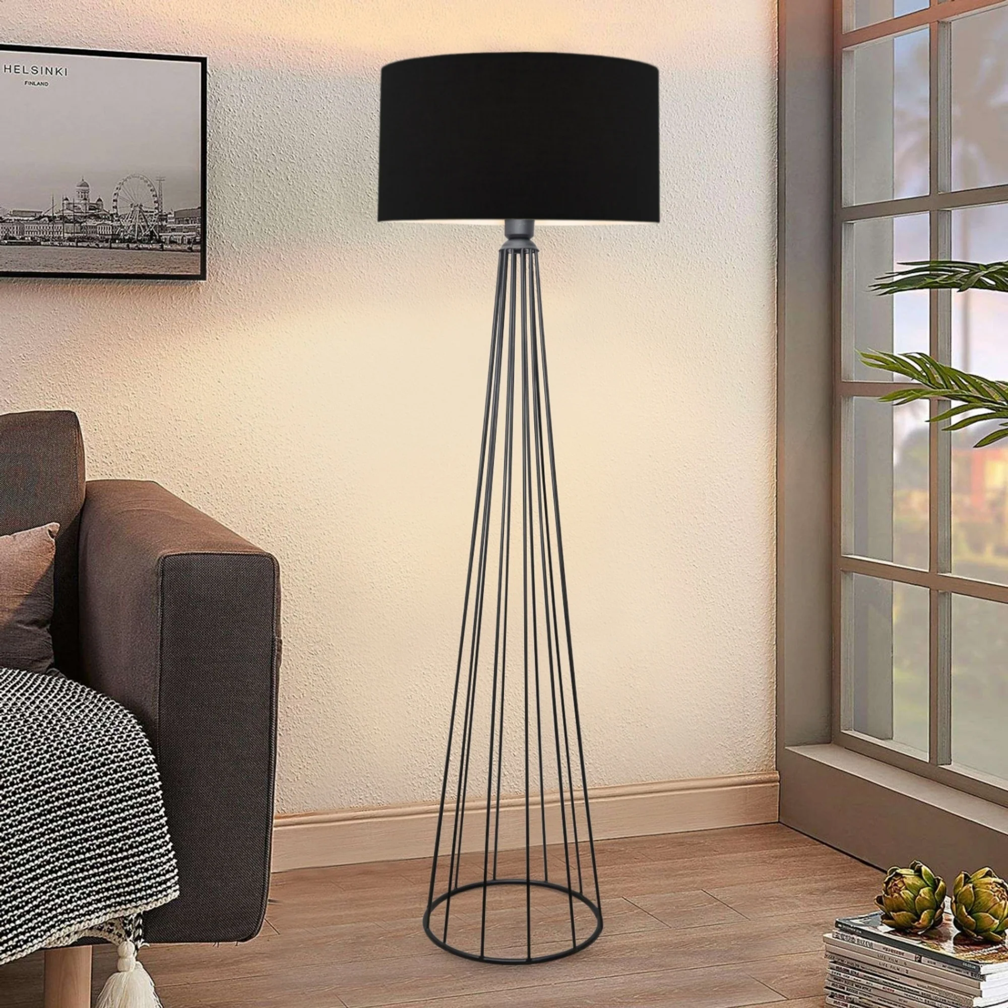 Stehlampe Neath Anthrazit / Schwarz [lux.pro]