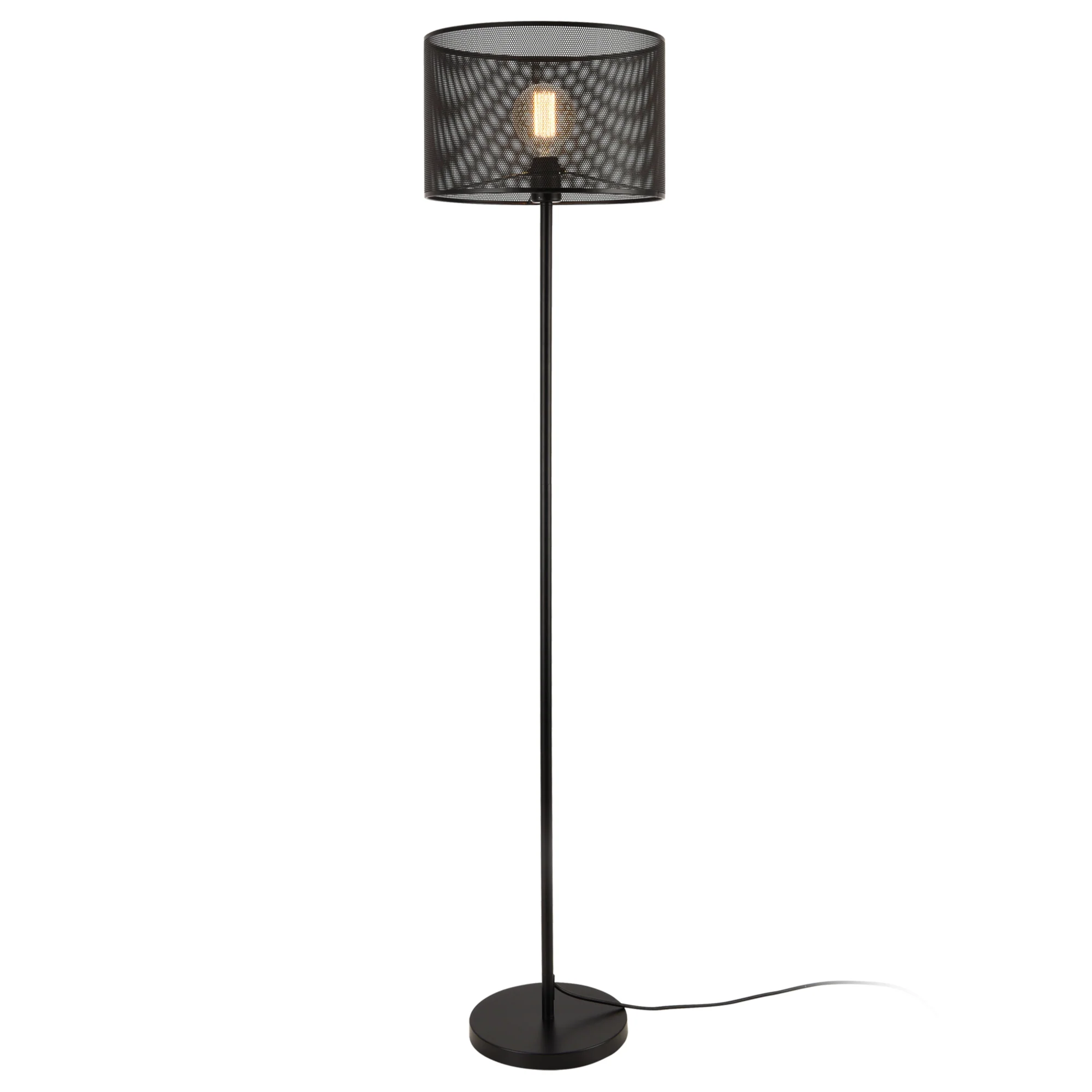 Stehleuchte Arensburg 153 cm Metall E27 60W Schwarz lux.pro