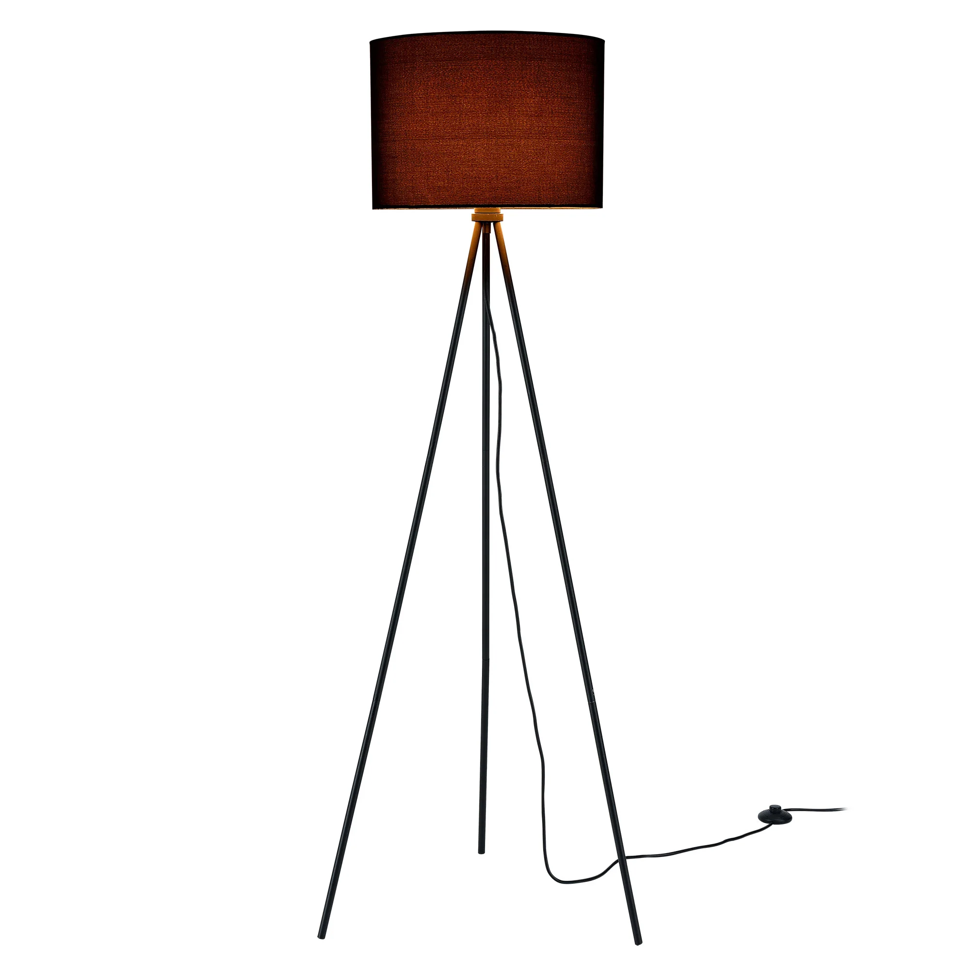 Stehleuchte Drehfuß 1x E27 Ø 29,5 x 150 cm Schwarz lux.pro