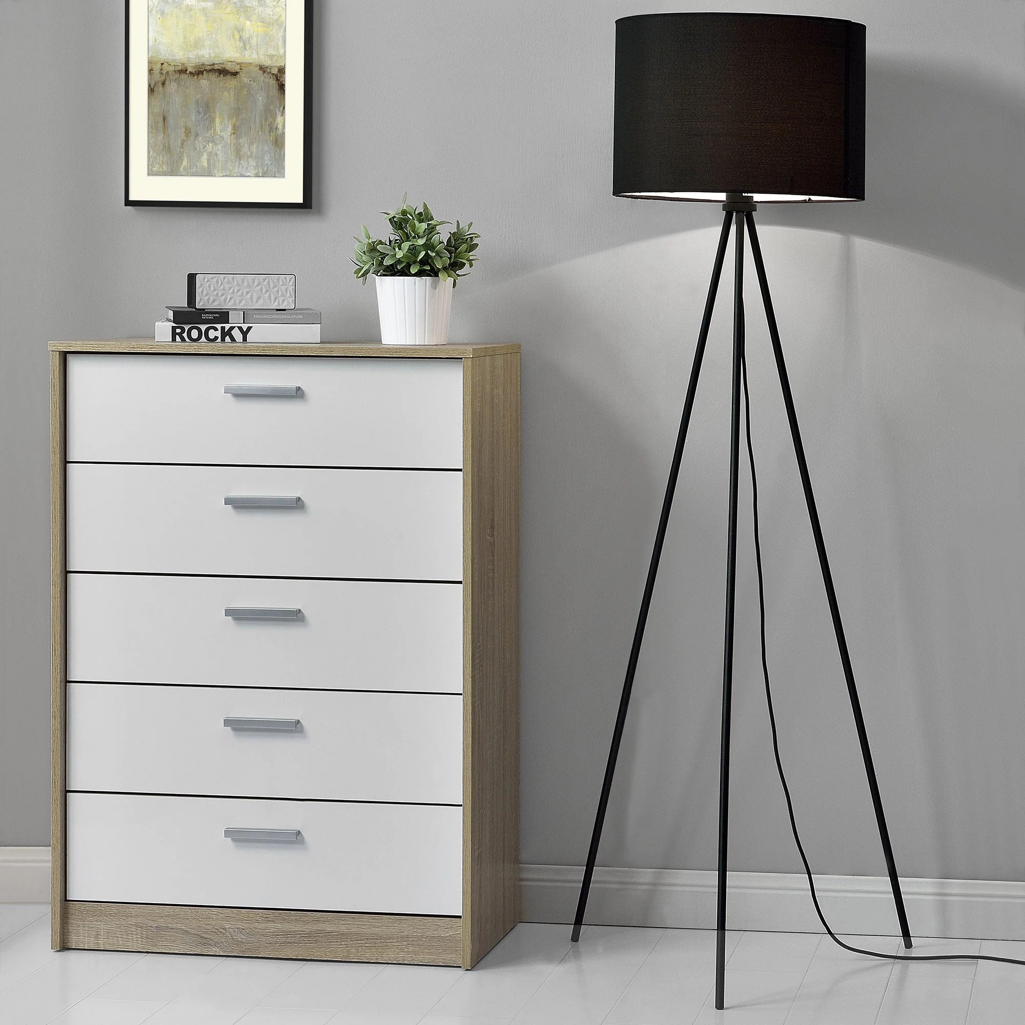 Stehleuchte Drehfuß 1x E27 Ø 29,5 x 150 cm Schwarz lux.pro - Image 2