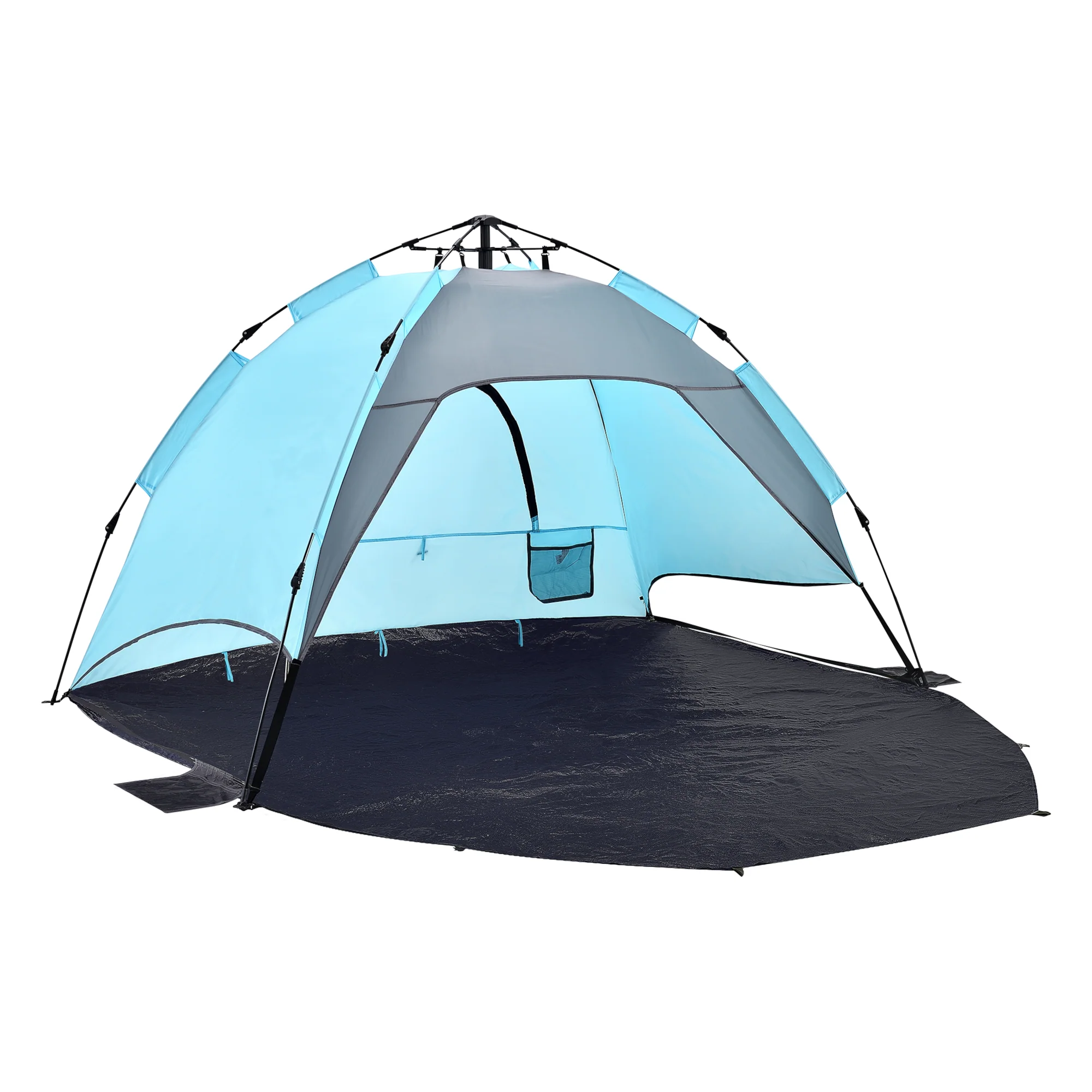 Strandmuschel Mullsjö Pop Up Strandzelt 215x135x140cm [pro.tec] - Image 4