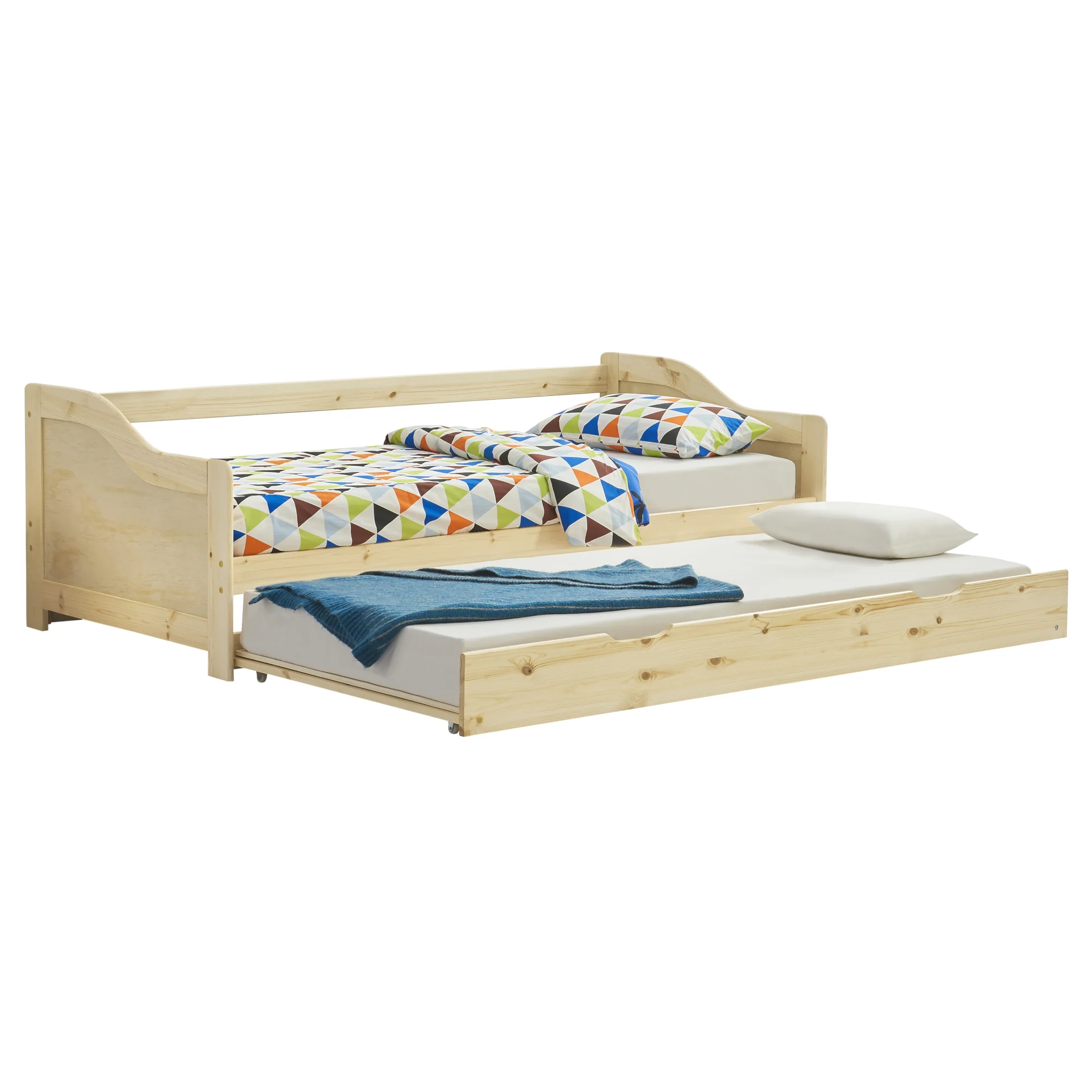 Tandembett 90x200 cm mit Lattenrost [en.casa]