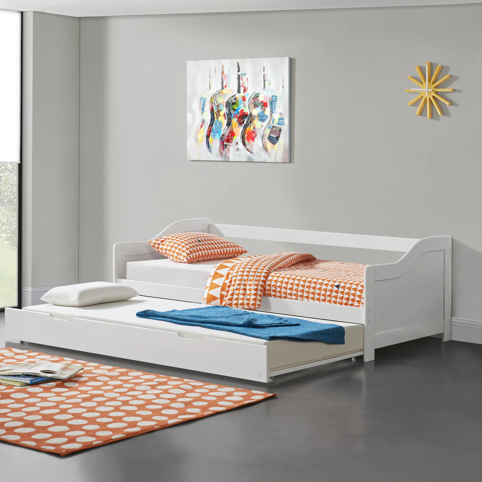 Tandembett 90x200 cm mit Lattenrost [en.casa] - Image 3