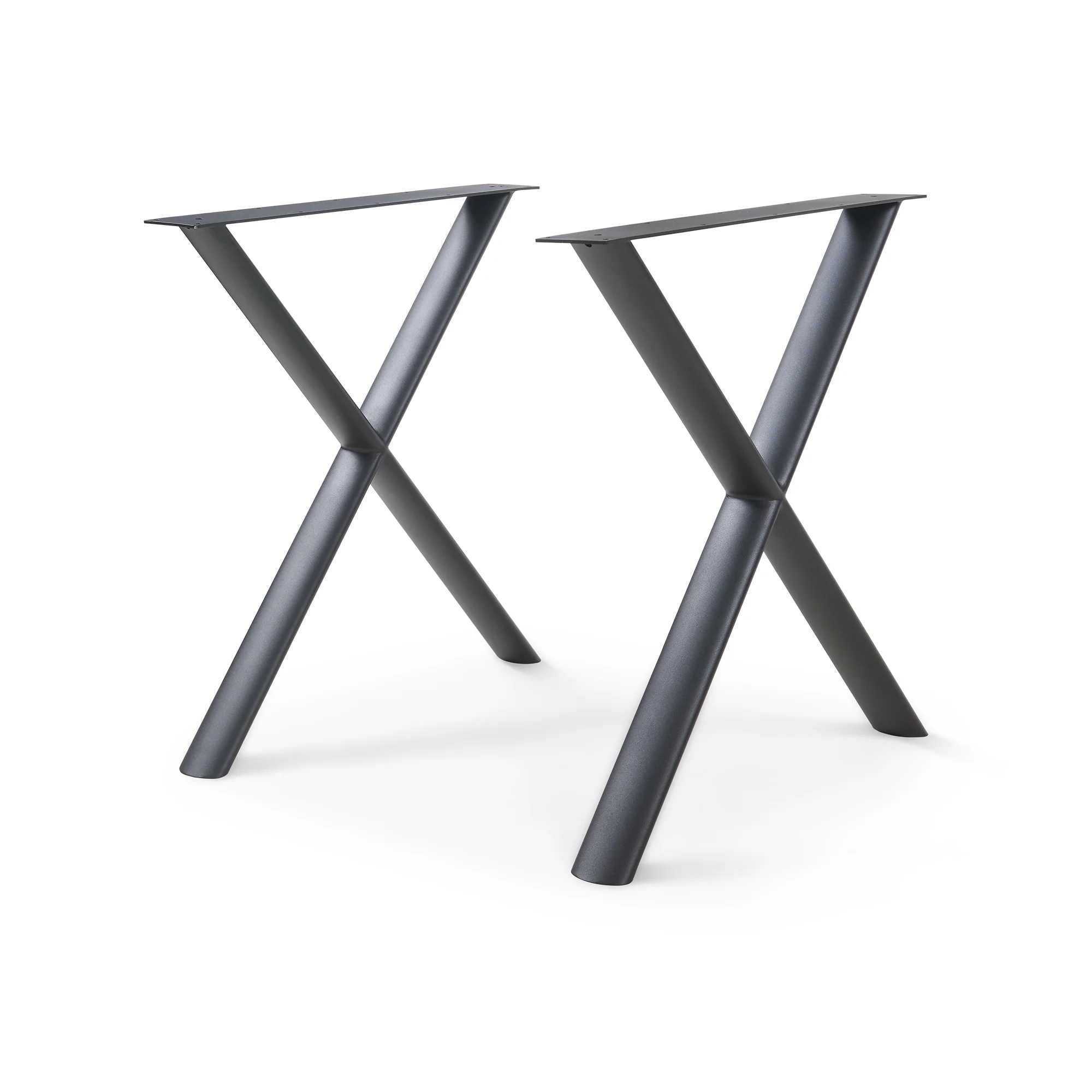 Tischgestell Klixjö 2er-Set Stahl 72x70x10 cm Schwarz [en.casa] - Image 2
