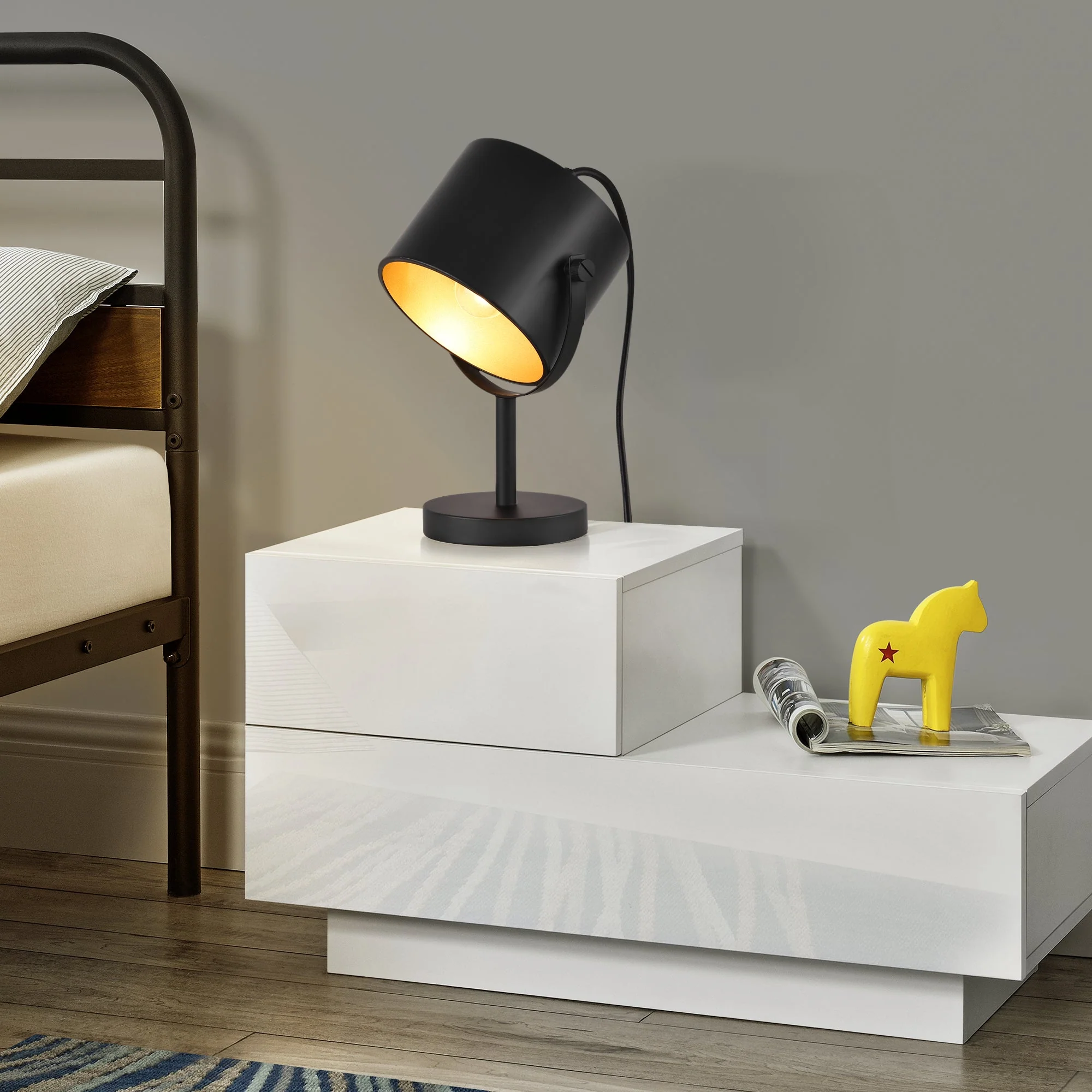 Tischleuchte Farstorp 1 x E27 Schwarz [lux.pro] - Image 2