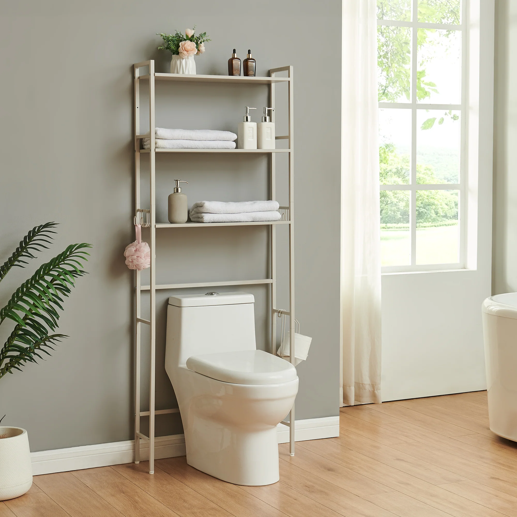 Toilettenregal Ljukhobro 164x64x20 cm [en.casa] - Image 2
