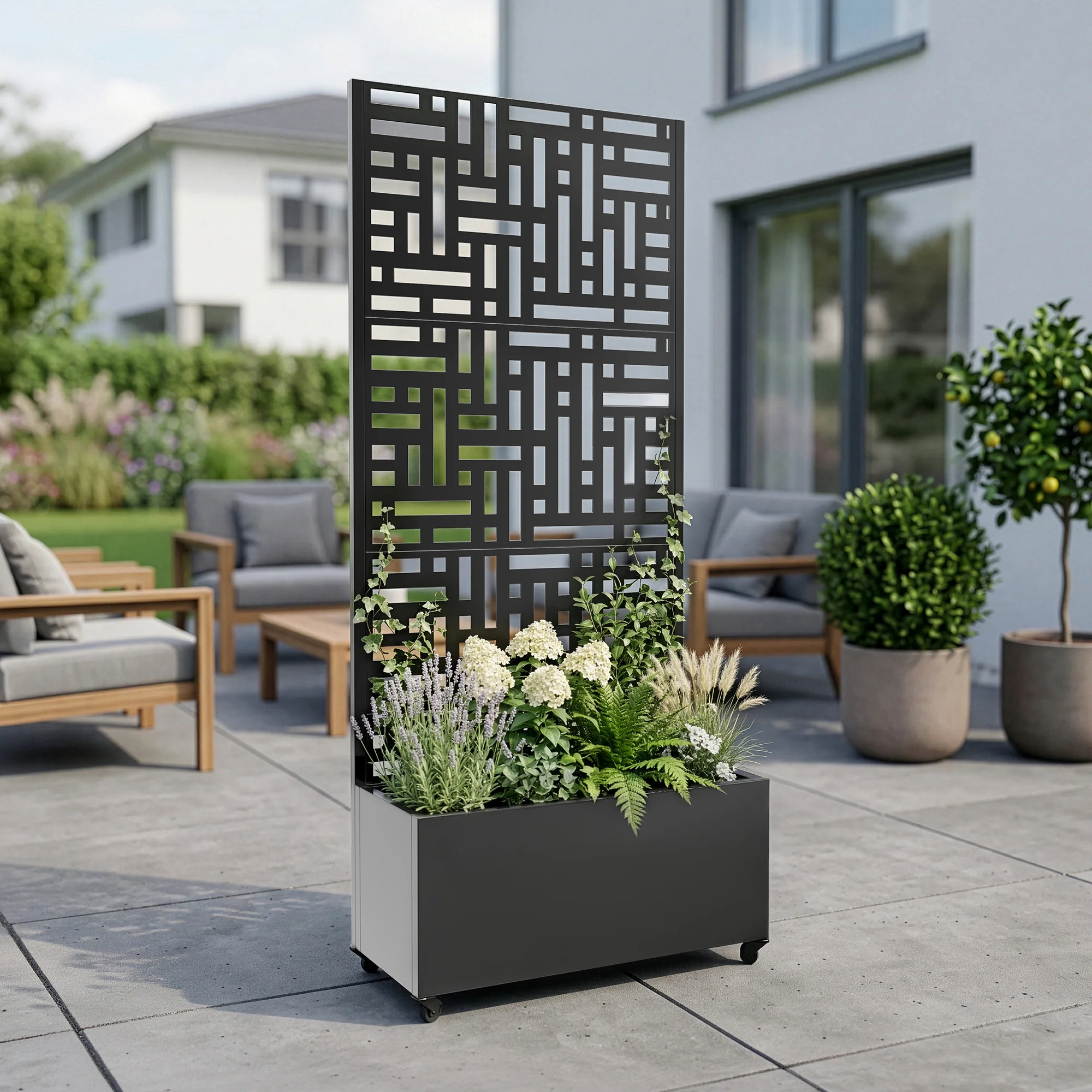 Trennwand Bernalda mit Blumenkasten [casa.pro] - Image 7