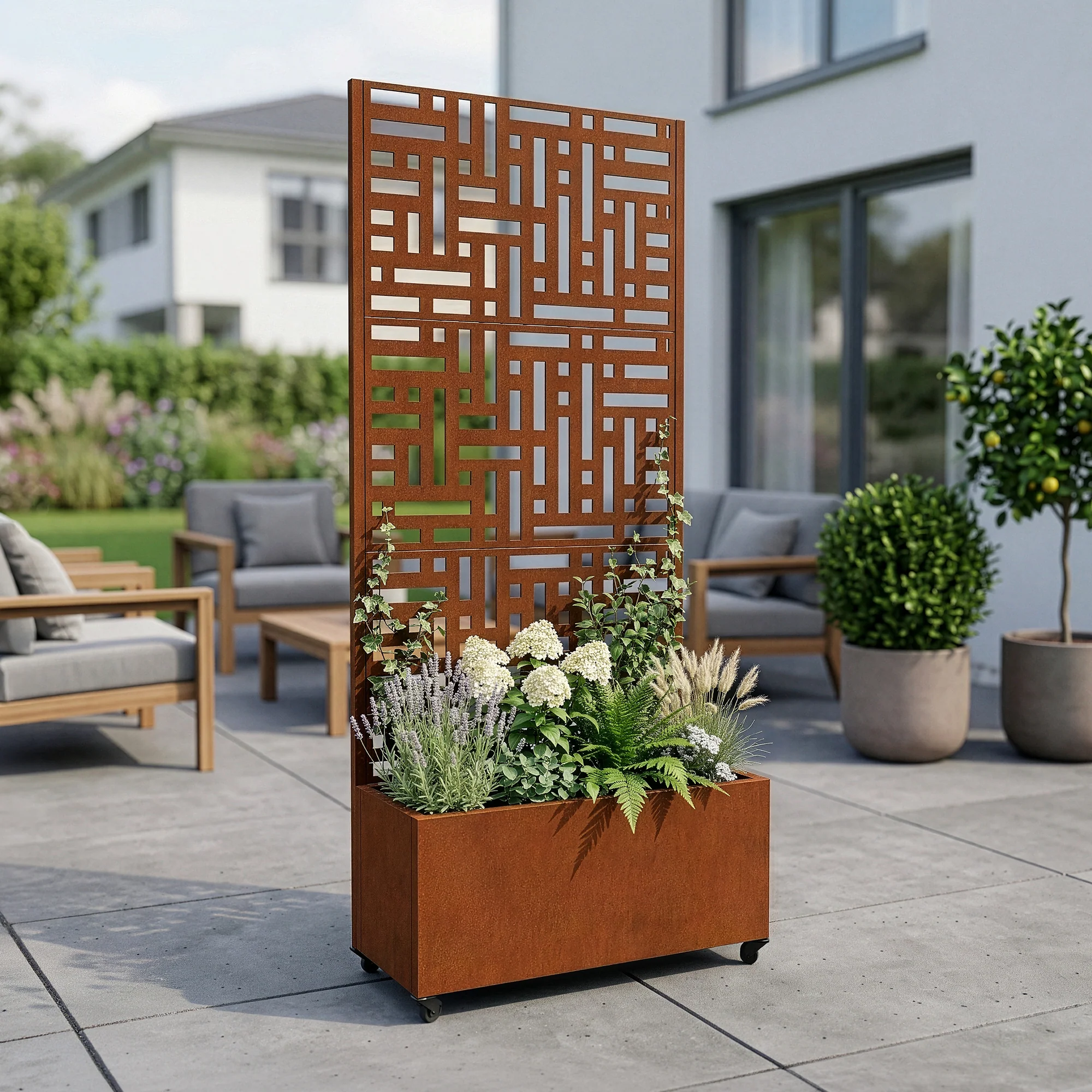 Trennwand Bernalda mit Blumenkasten [casa.pro] - Image 8