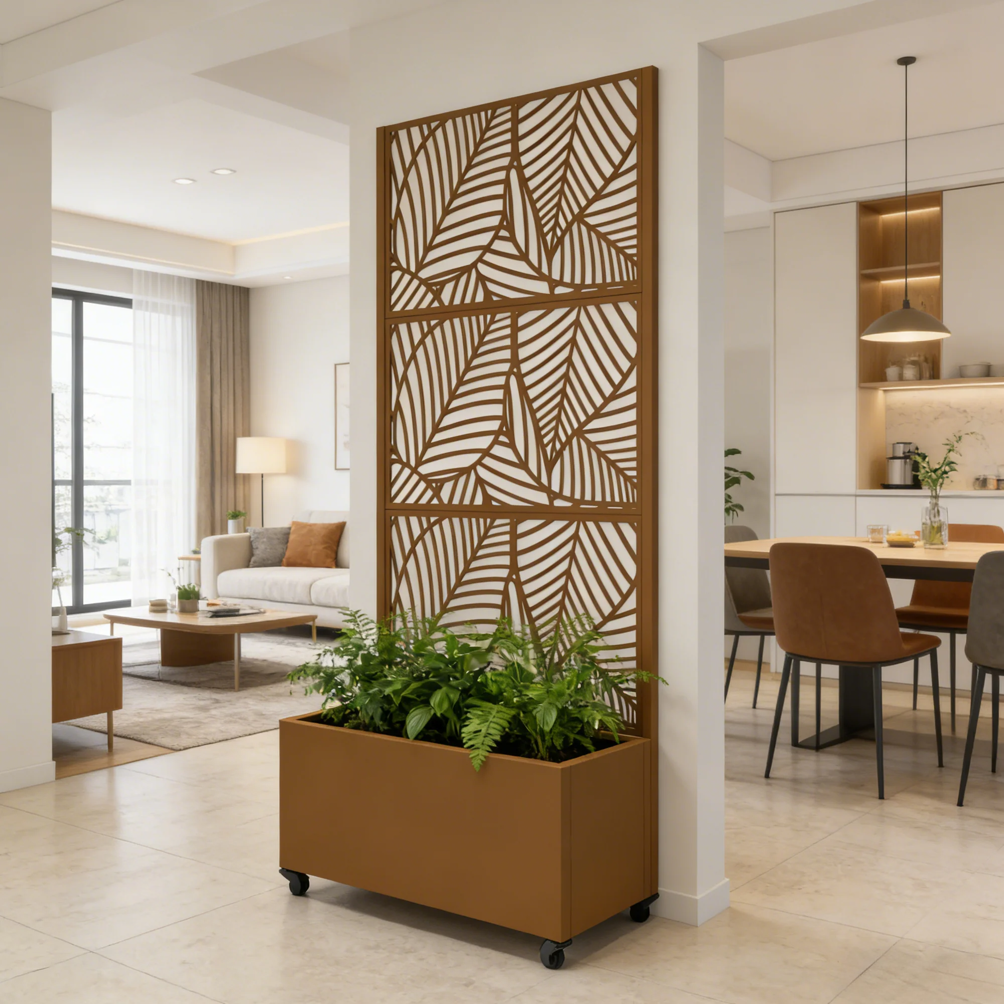 Trennwand Surnskoki mit Blumenkasten [casa.pro] - Image 5