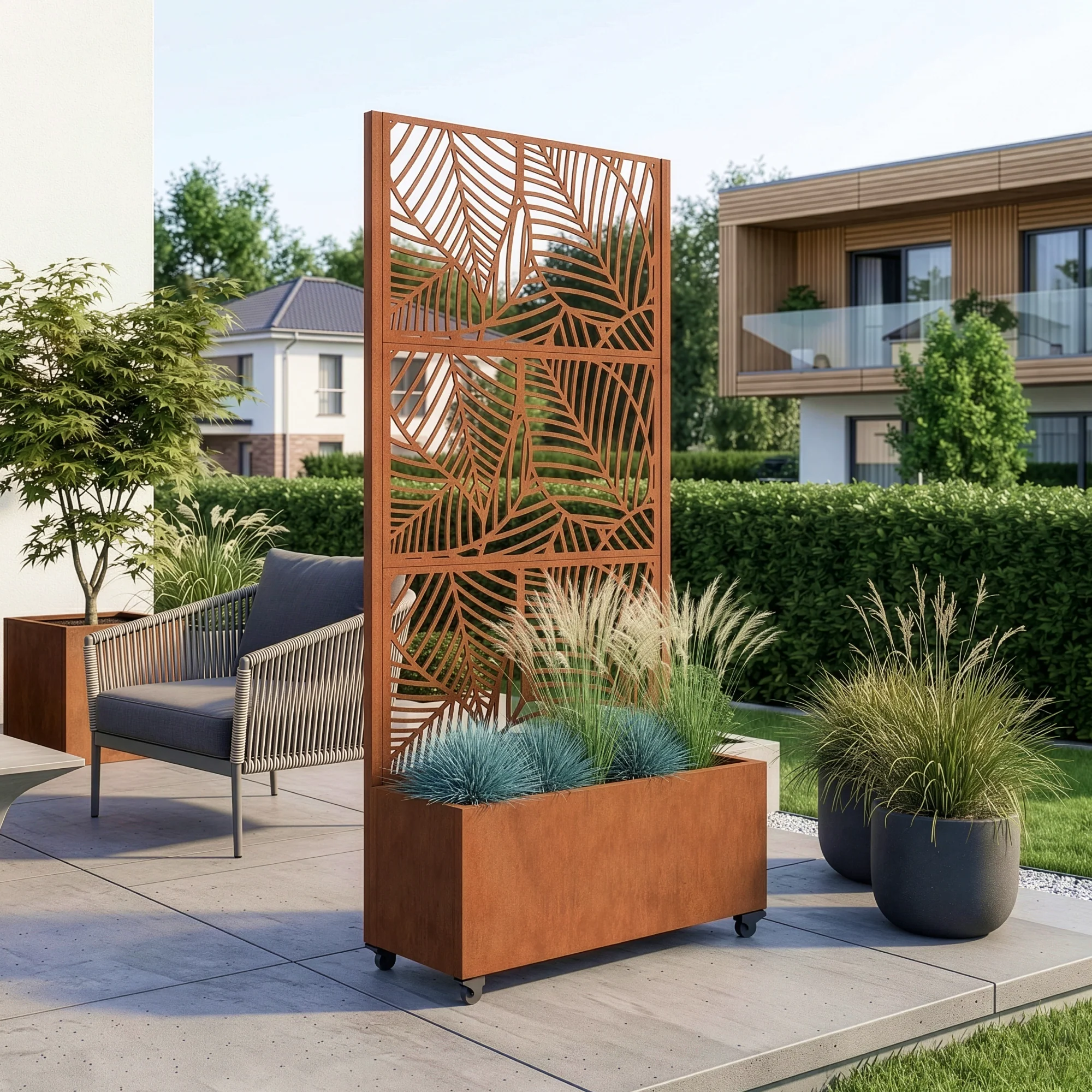 Trennwand Surnskoki mit Blumenkasten [casa.pro] - Image 6