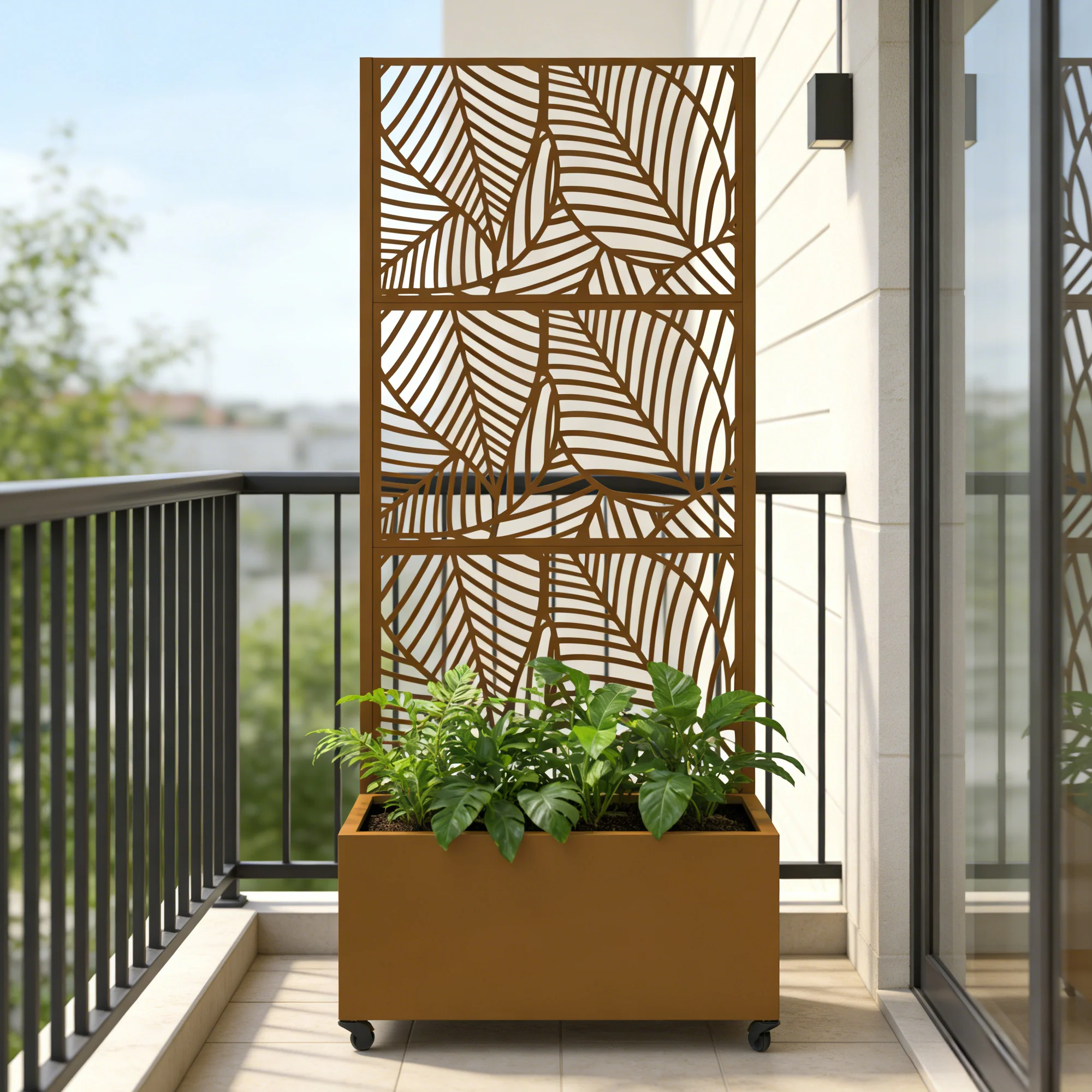 Trennwand Surnskoki mit Blumenkasten [casa.pro] - Image 8
