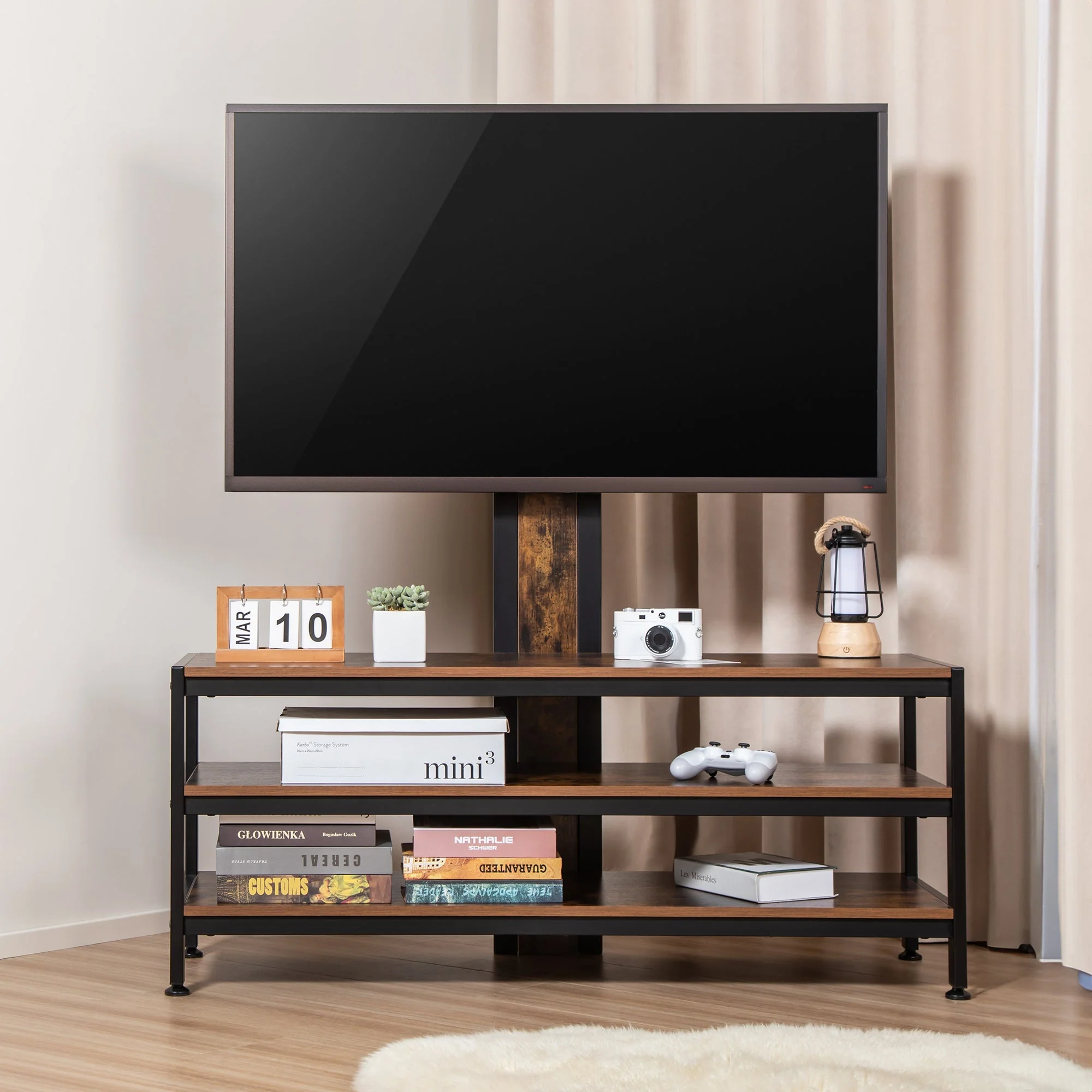 TV-Halterung Stockholm mit Fernsehtisch 120x40x108cm [pro.tec] - Image 2