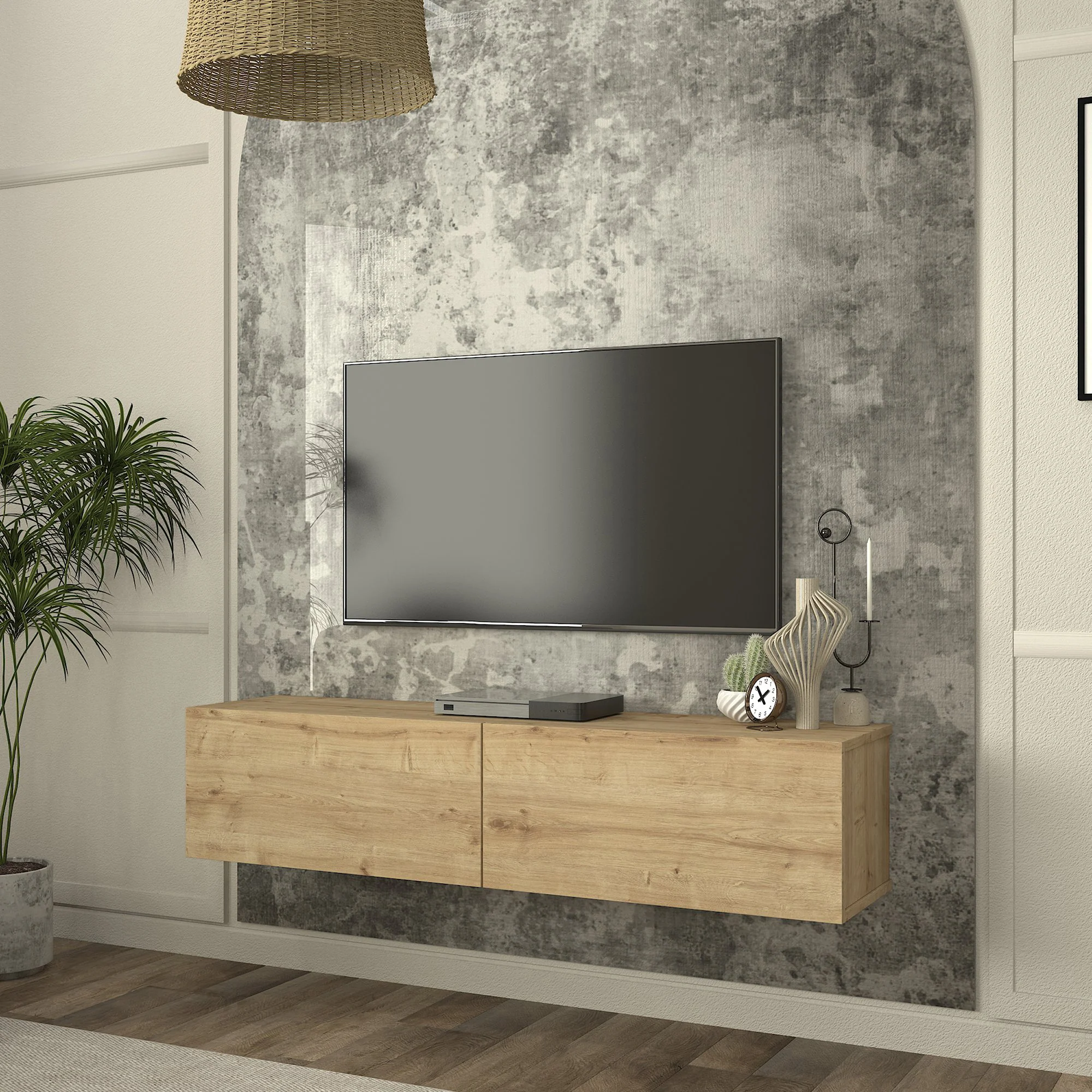 TV-Lowboard hängend Nolven [en.casa] - Image 8