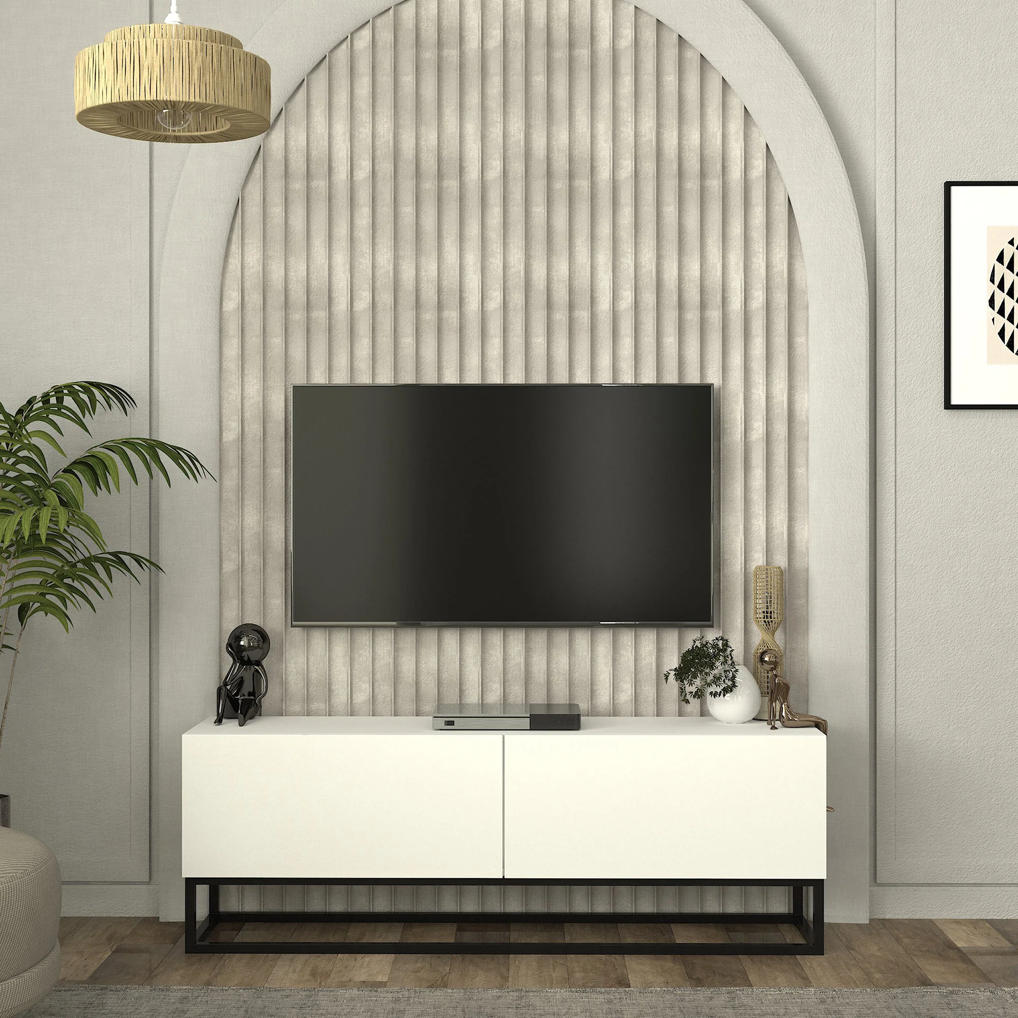 TV-Lowboard Nolven [en.casa] - Image 2