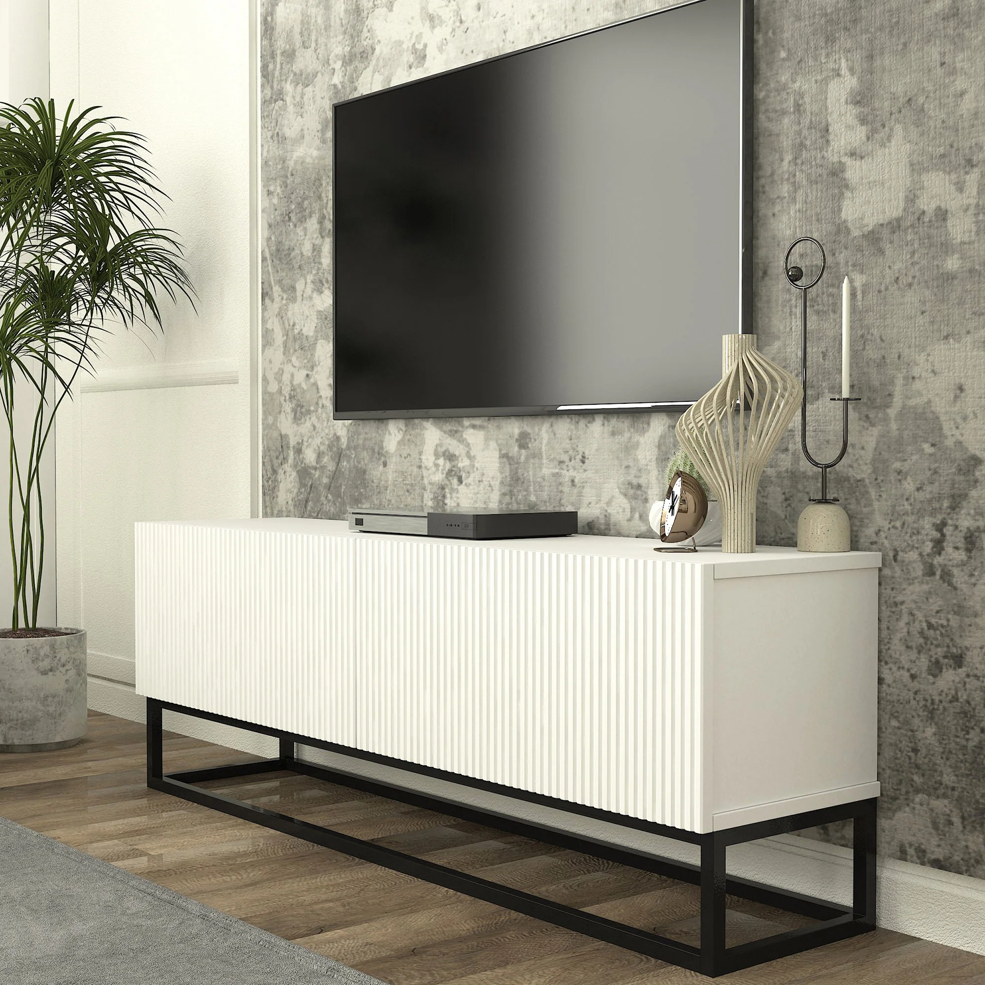 TV-Lowboard Verpsboga [en.casa] - Image 2