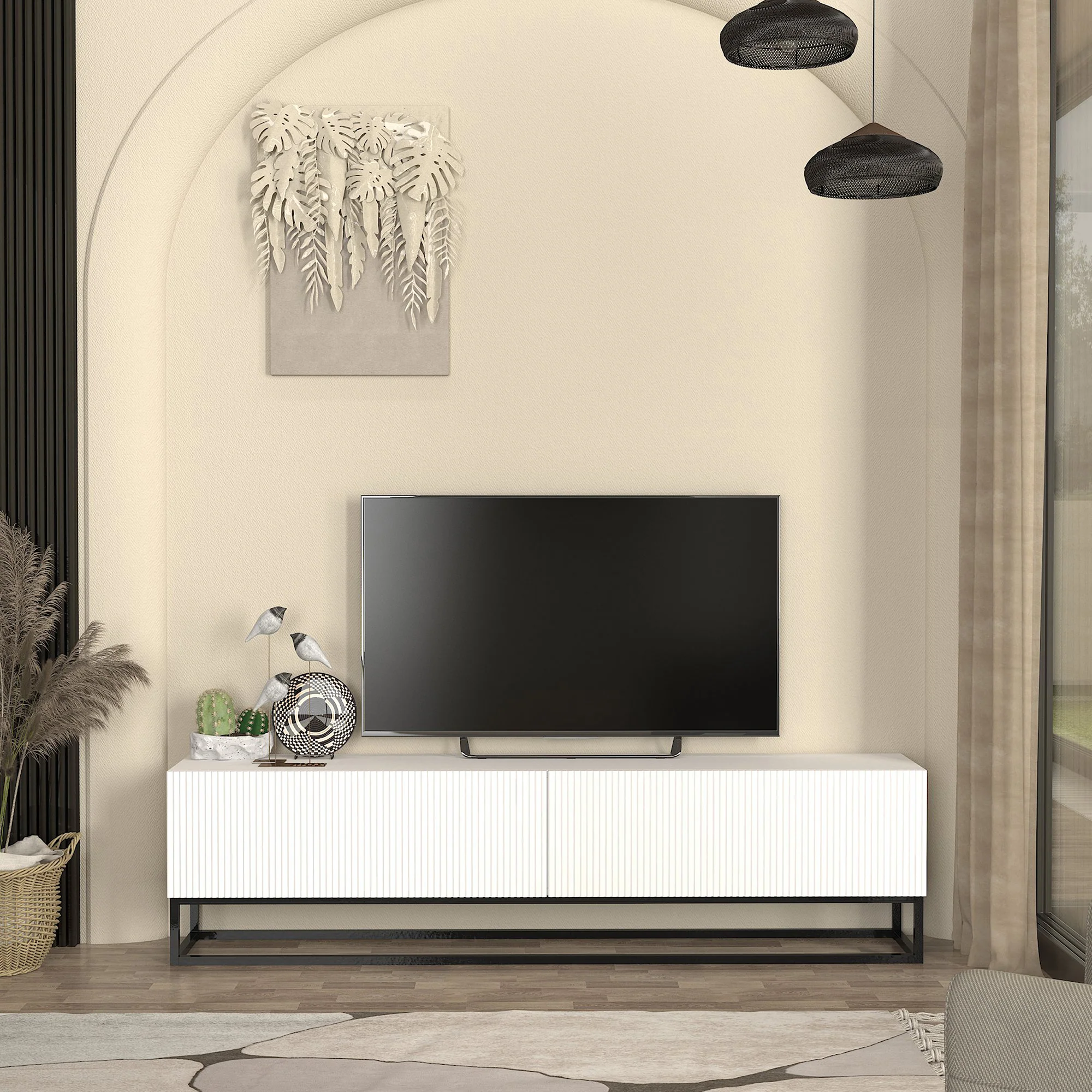 TV-Lowboard Verpsboga [en.casa] - Image 4