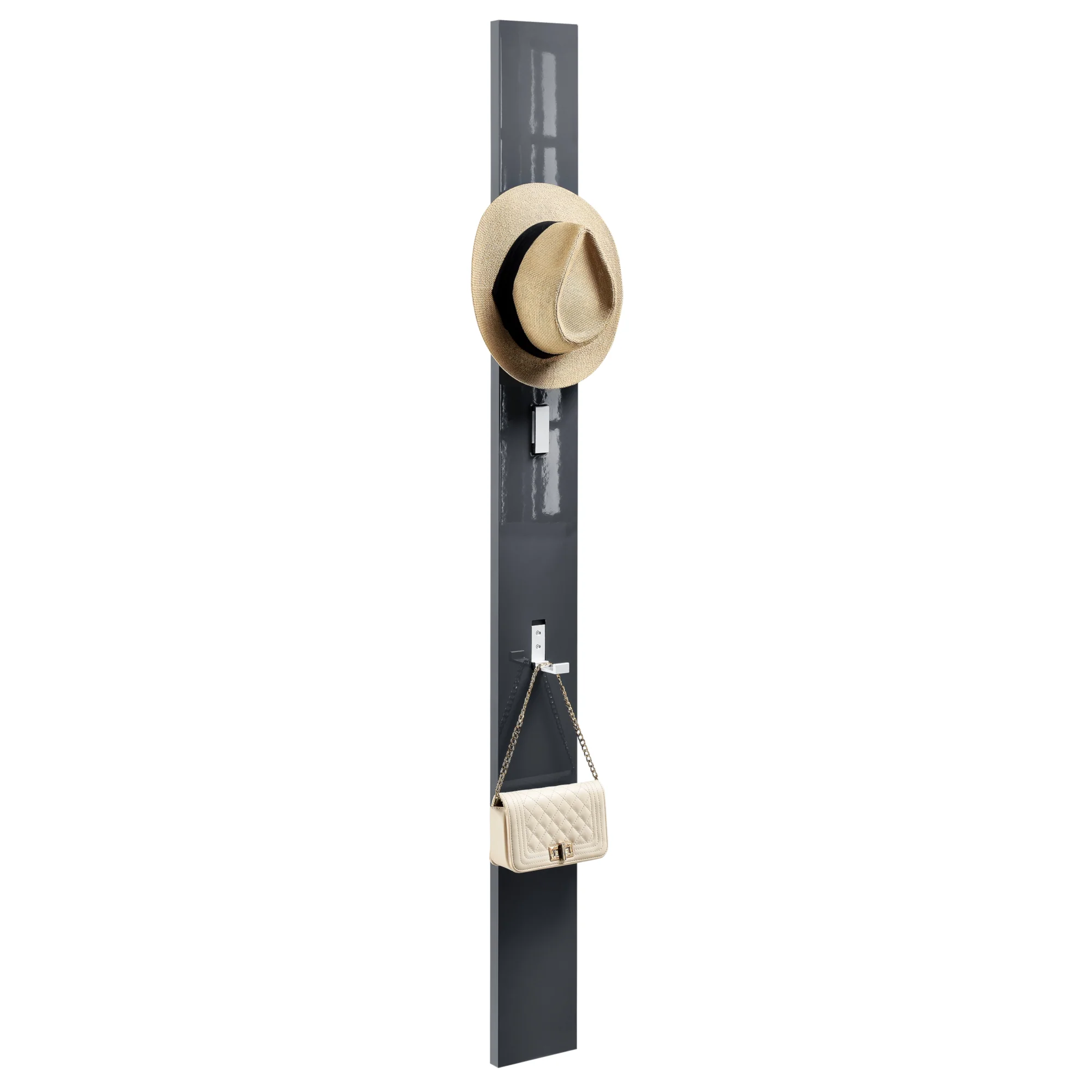 Wandgarderobe Hansnes mit 3 Klapphaken 165 cm versch. Farben [en.casa] - Image 2