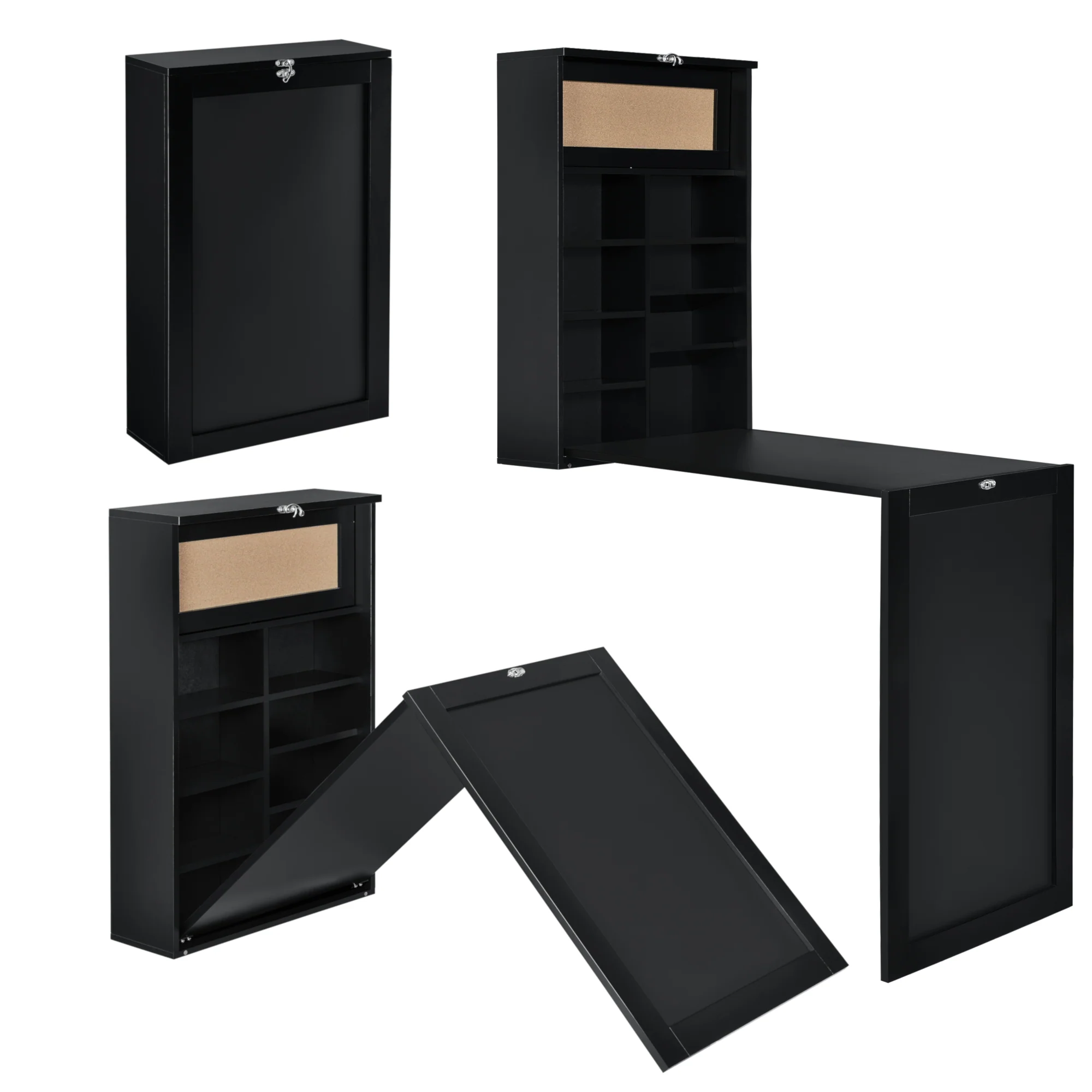 Wandklapptisch Kläppen mit Regal in versch.Farben [en.casa] - Image 3