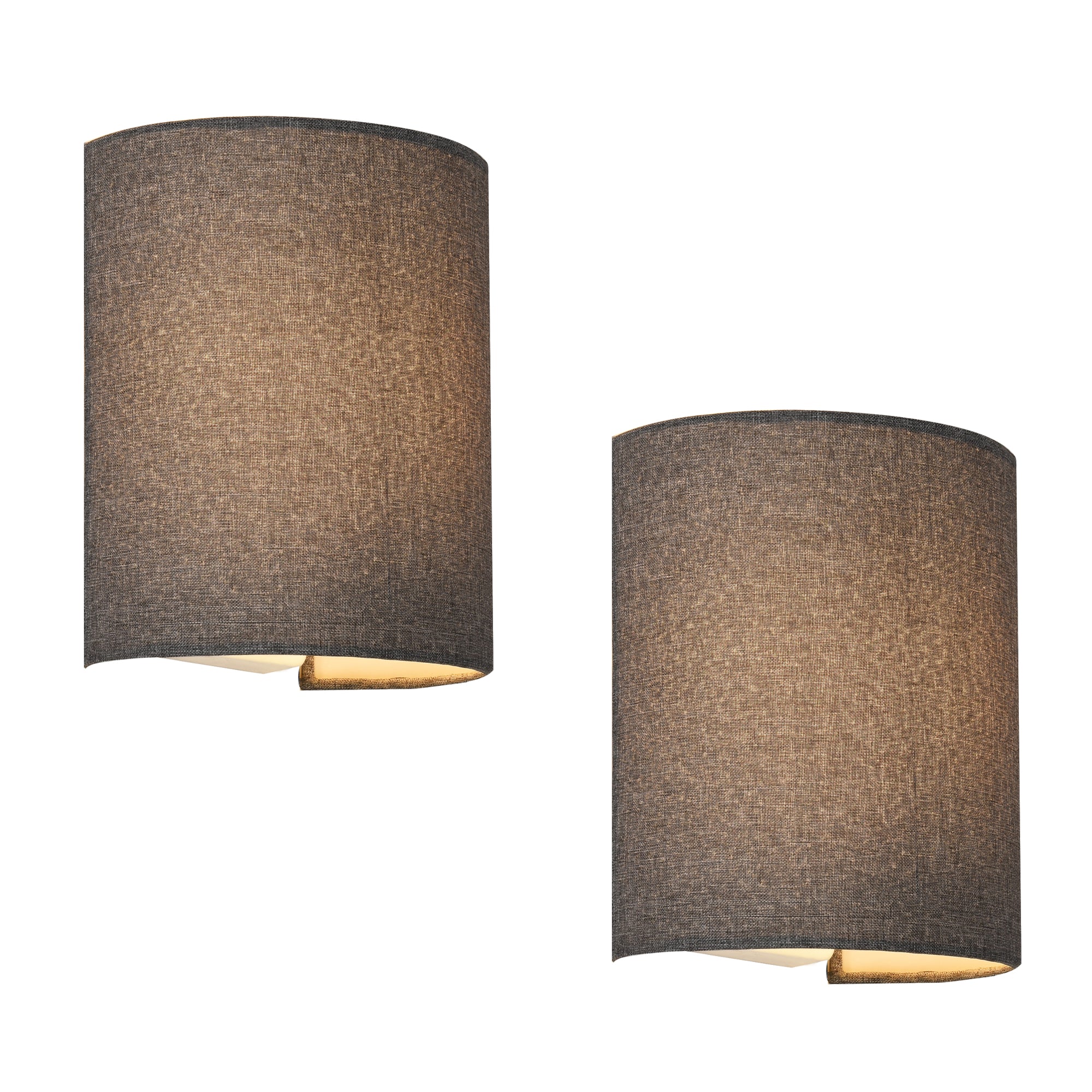 Wandleuchte Brüssel Grau 2er / 3er Set [lux.pro]