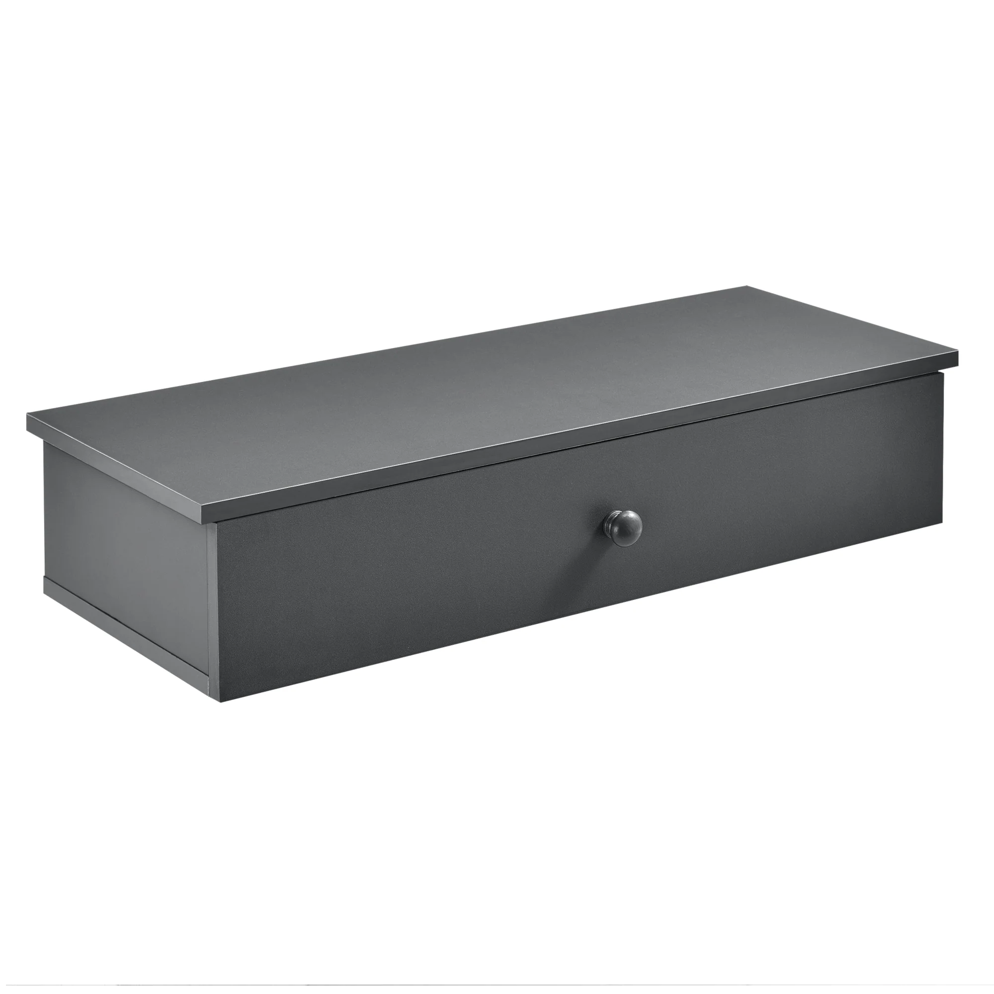 Wandregal 60 x 24 x 12,6 cm mit Staufach in versch. Farben en.casa - Image 2