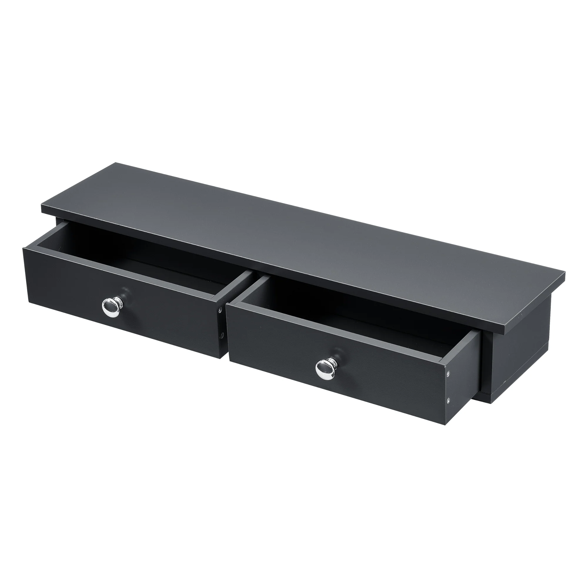 Wandregal Geeste 60x15x10 cm mit 2 Schubladen [en.casa]