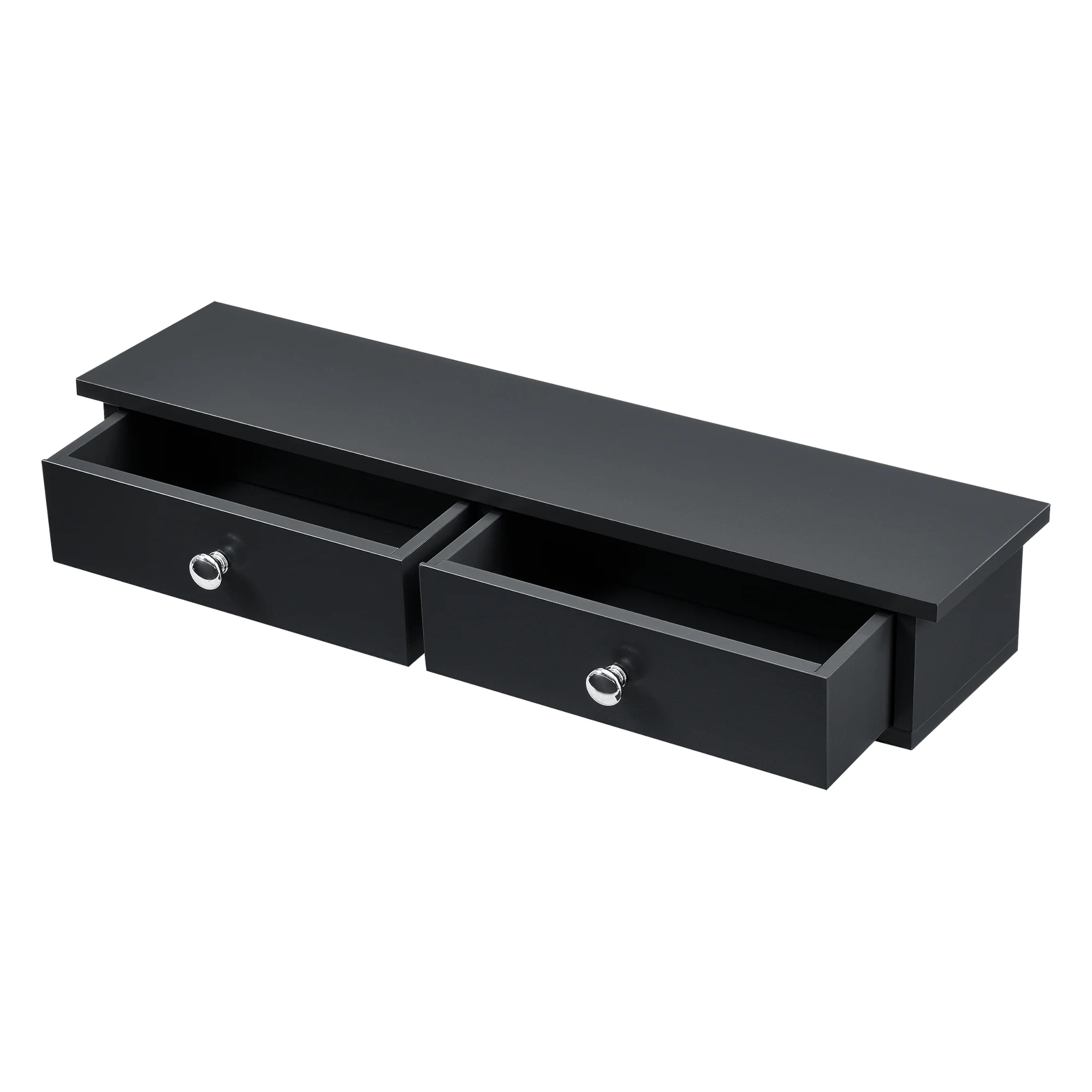 Wandregal Geeste 60x15x10 cm mit 2 Schubladen [en.casa] - Image 2