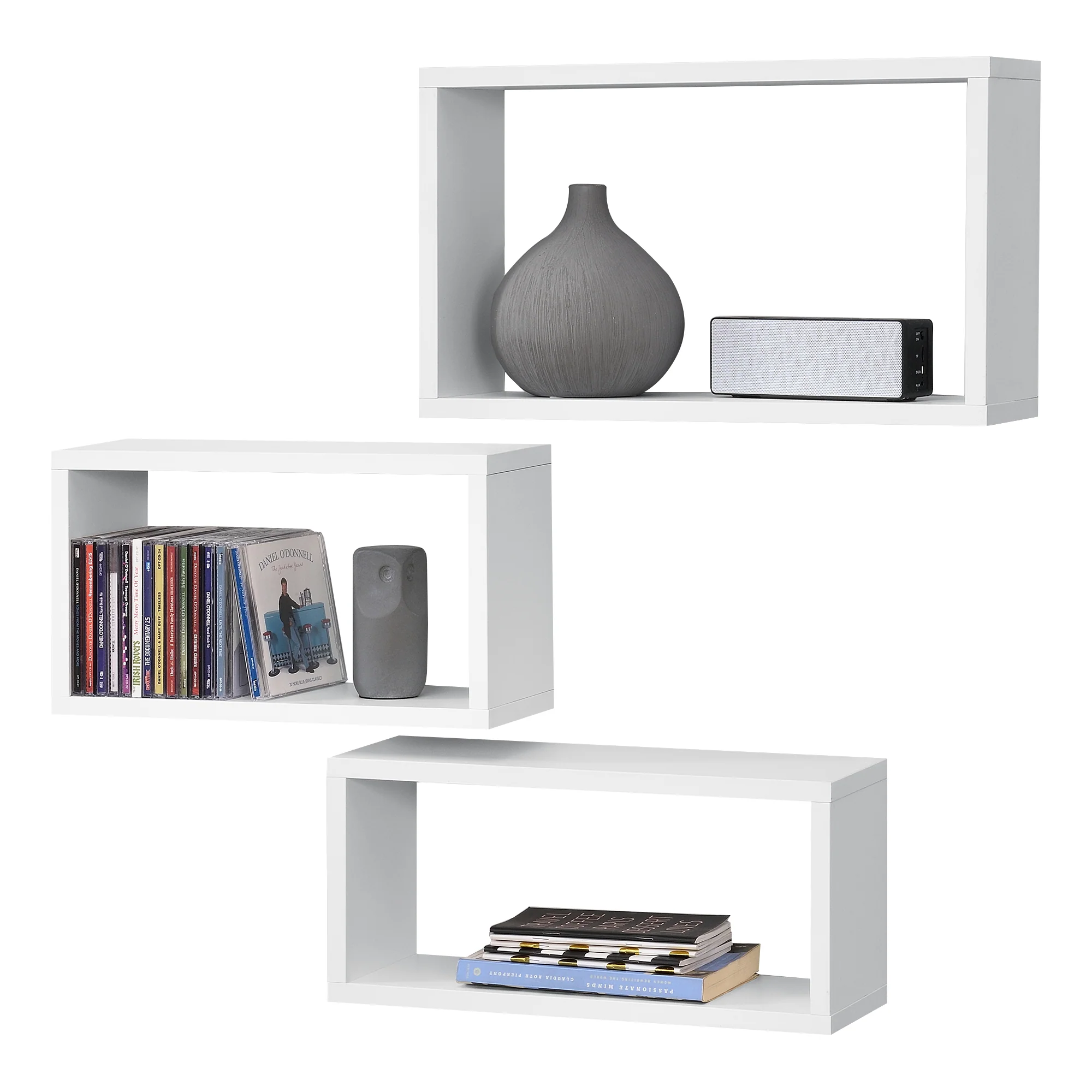 Wandregal Mandal 3er Set versch. Farben en.casa