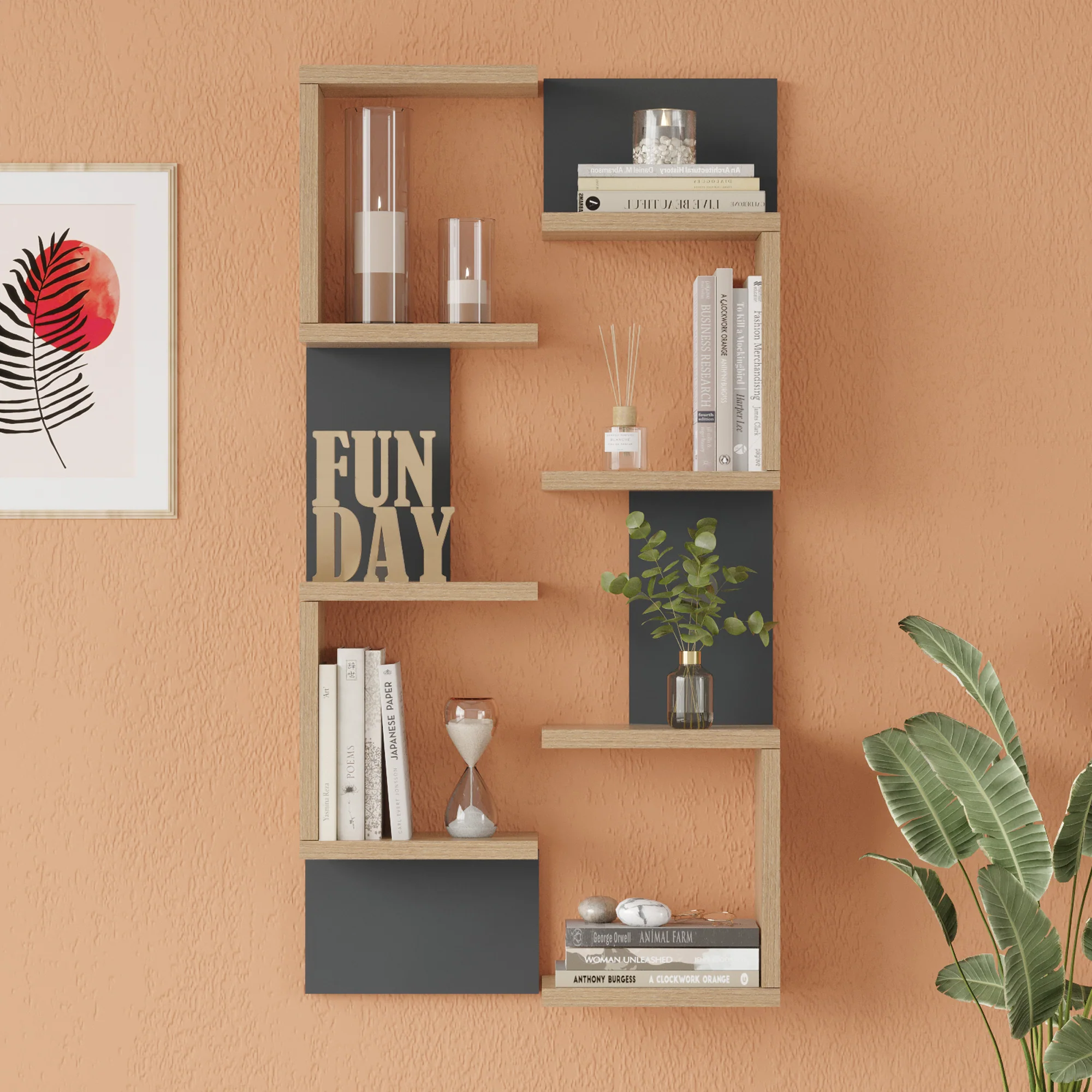 Wandregal Omn 2er Set 93x24x15 cm [en.casa] - Image 2