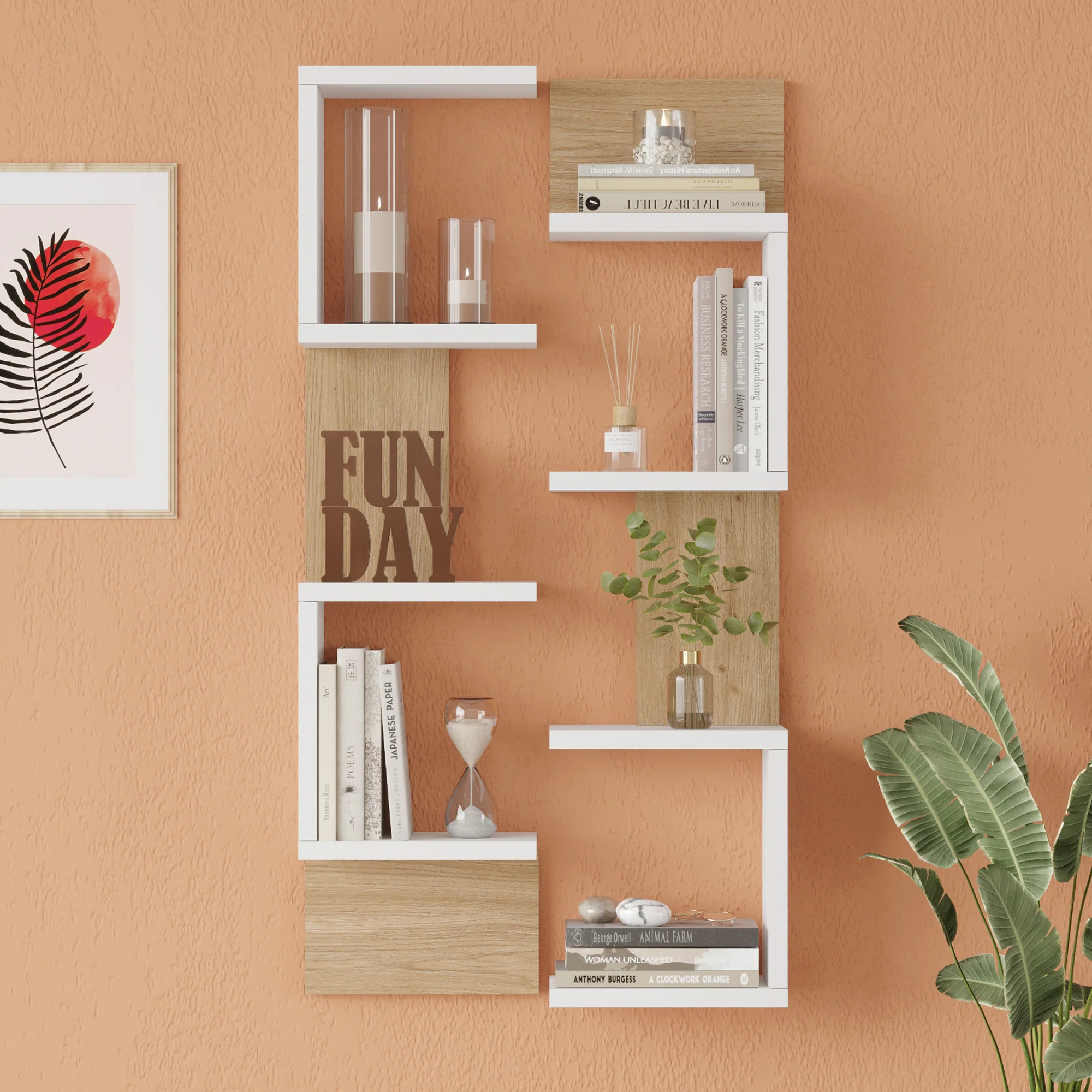 Wandregal Omn 2er Set 93x24x15 cm [en.casa] - Image 3